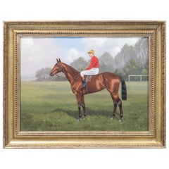 Antique Portraits of a Jockey and Racehorse