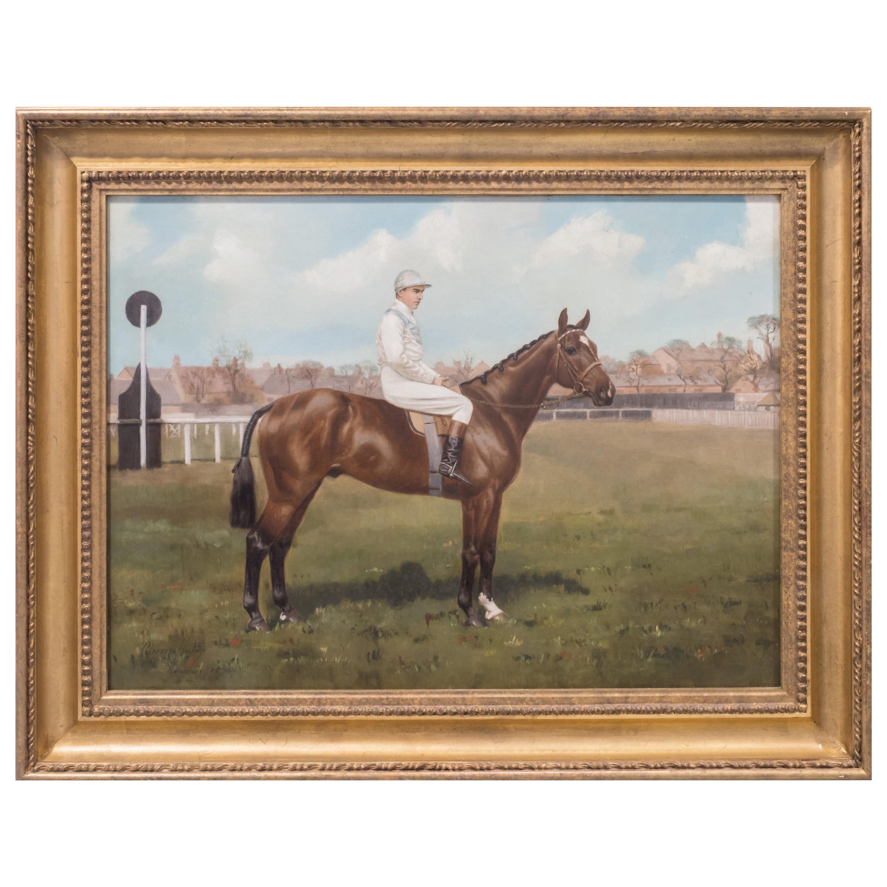 Portraits of a Jockeys and Racehorse For Sale