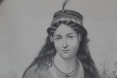 Porträts des griechischen Kriegers Notis Botzaris und seiner Frau, 19. Jahrhundert