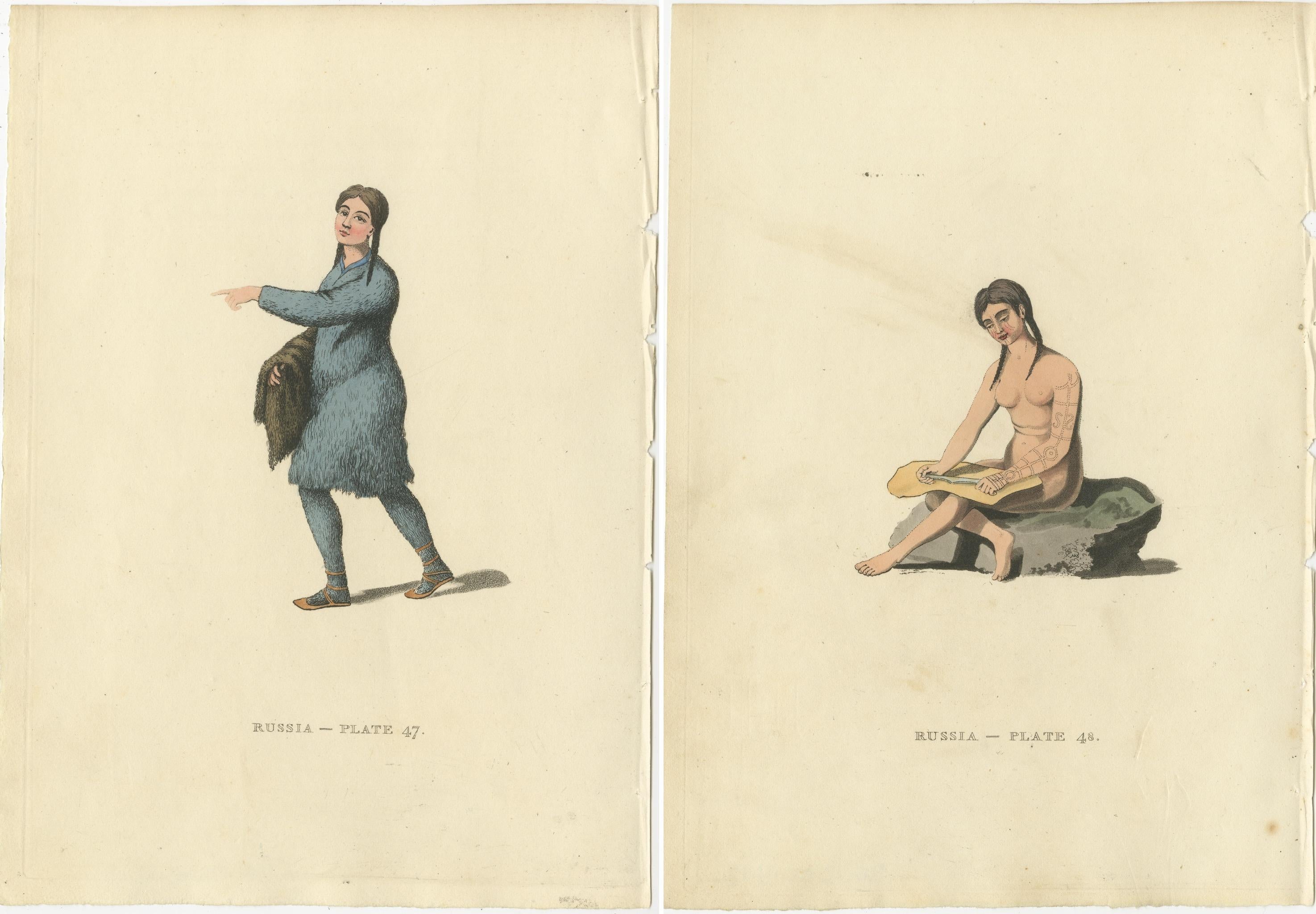 Début du XIXe siècle Portraits de Chukchi : Tradition and Task in the Russian Far East, 1814 en vente