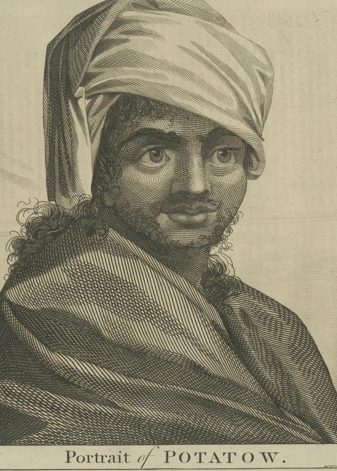 Papier Portraits d'un comte : « Chief Potatow and Omai of Tahiti », gravé vers 1777