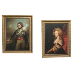 Portraits of George IV & Mrs Fitsherbert after Sir William Beechey.