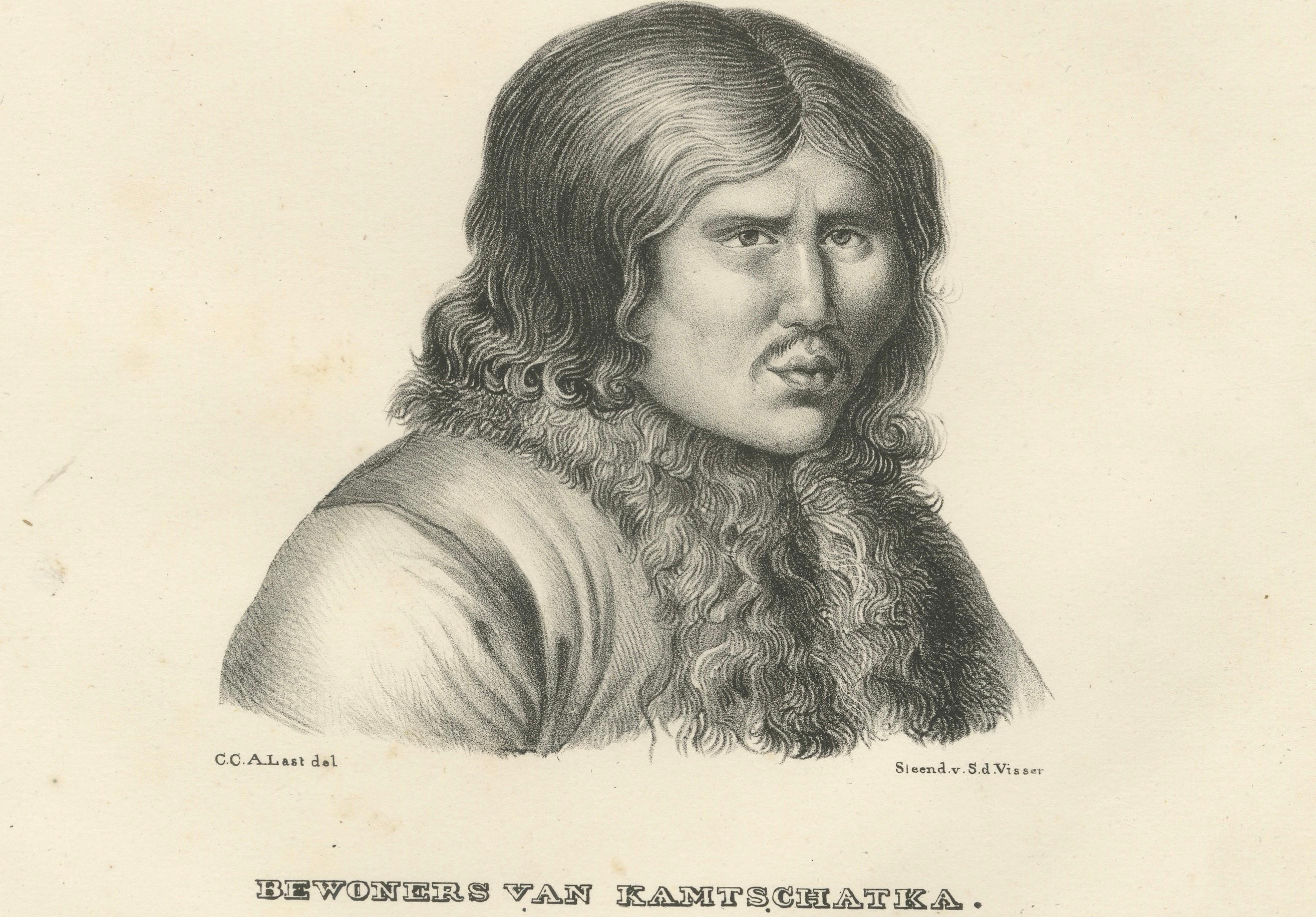 Porträts der Einwohner von Kamchatka von Karl Joseph Brodtmann, 1836 im Zustand „Gut“ im Angebot in Langweer, NL