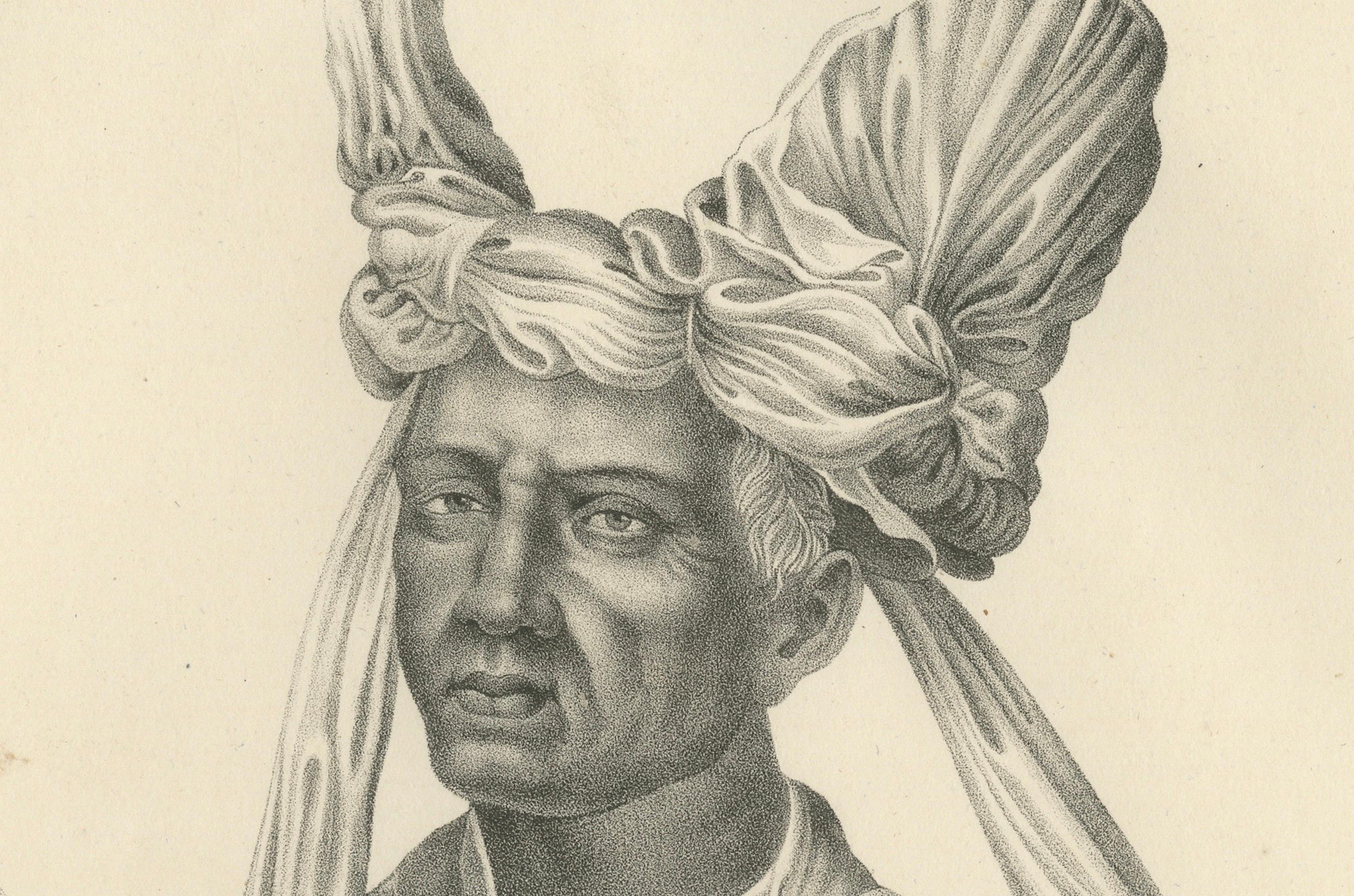 Paper Portraits of Tammeamea I of Hawaii and Naba Leba of Solor by Brodtmann, 1836 For Sale