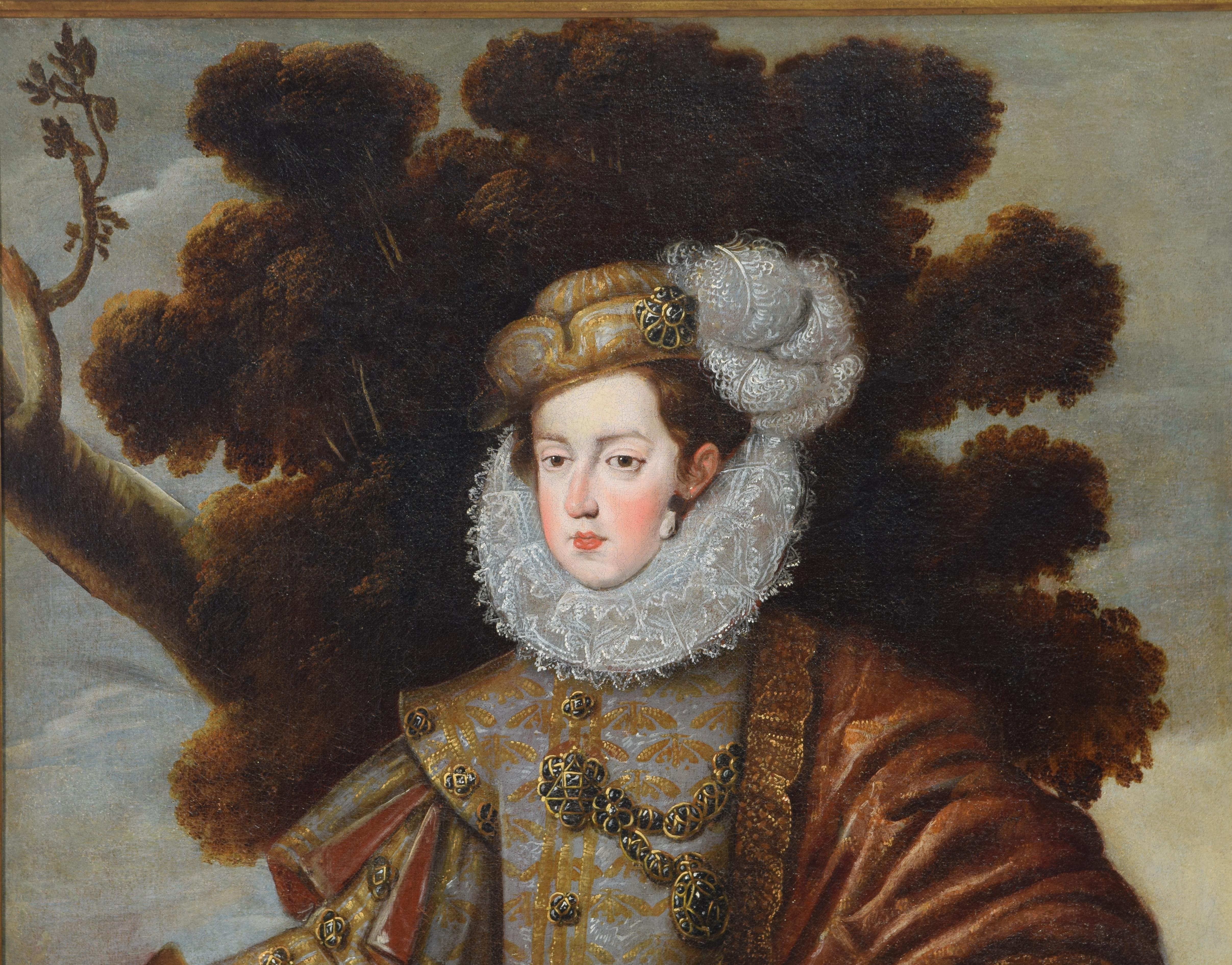 Portraits of the monarchs Louis XIII and Anne-Marie of Austria as hunters. For Sale 1