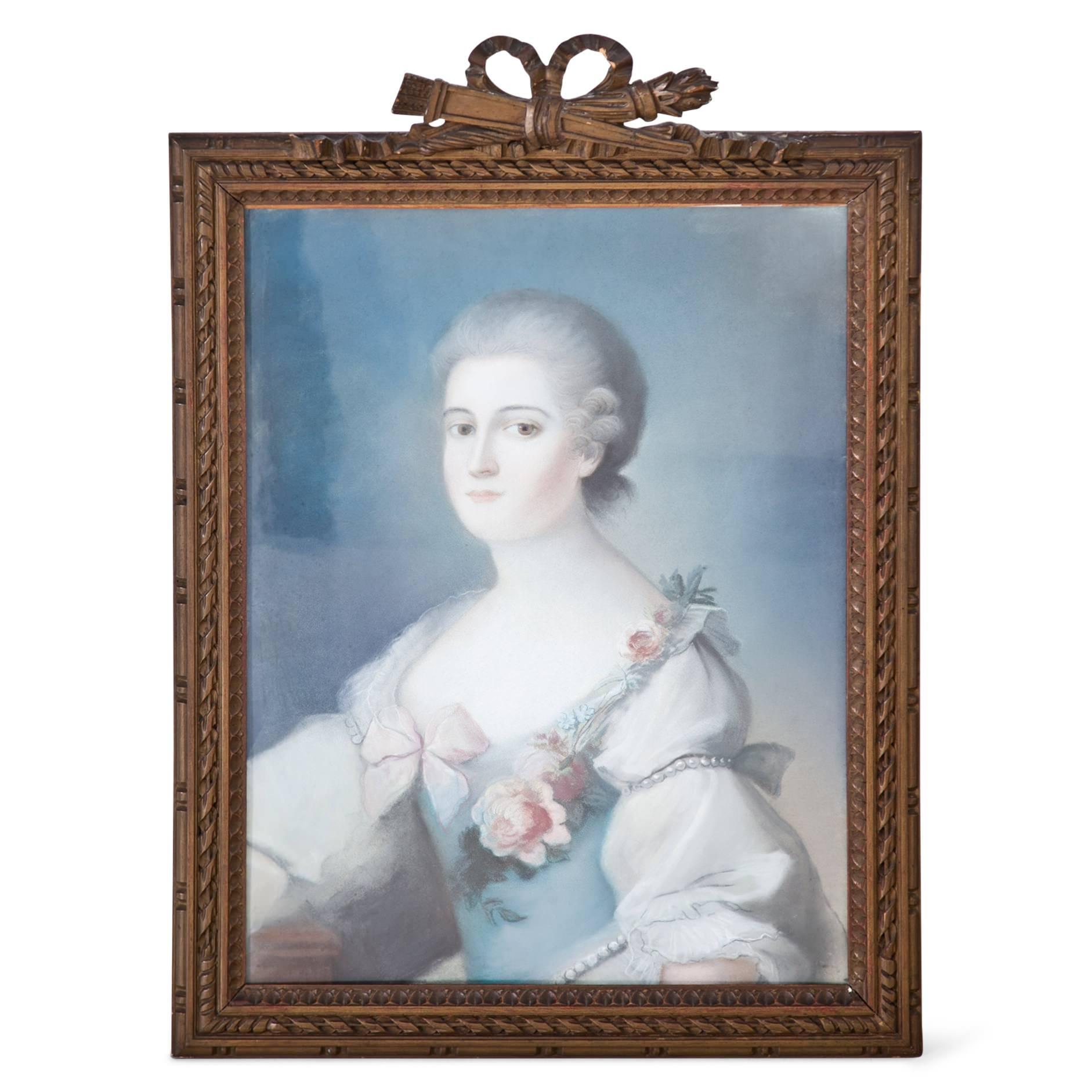 Louis XVI Portraits of Two Ladies, Second Half of the 18th Century
