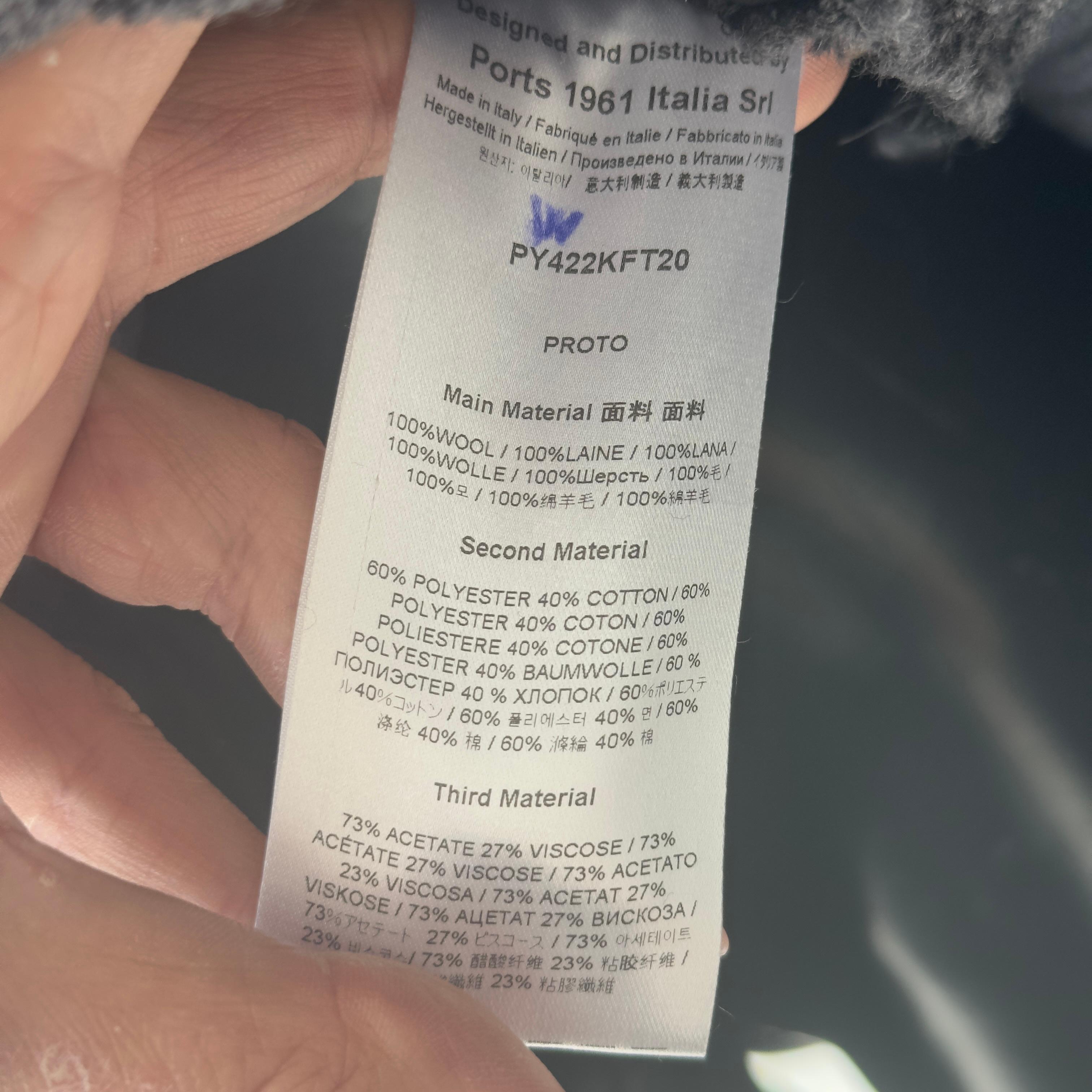 Ports 1961 prototype dress-shirt in wool and pleated fabric, Italy 2020 For Sale 11