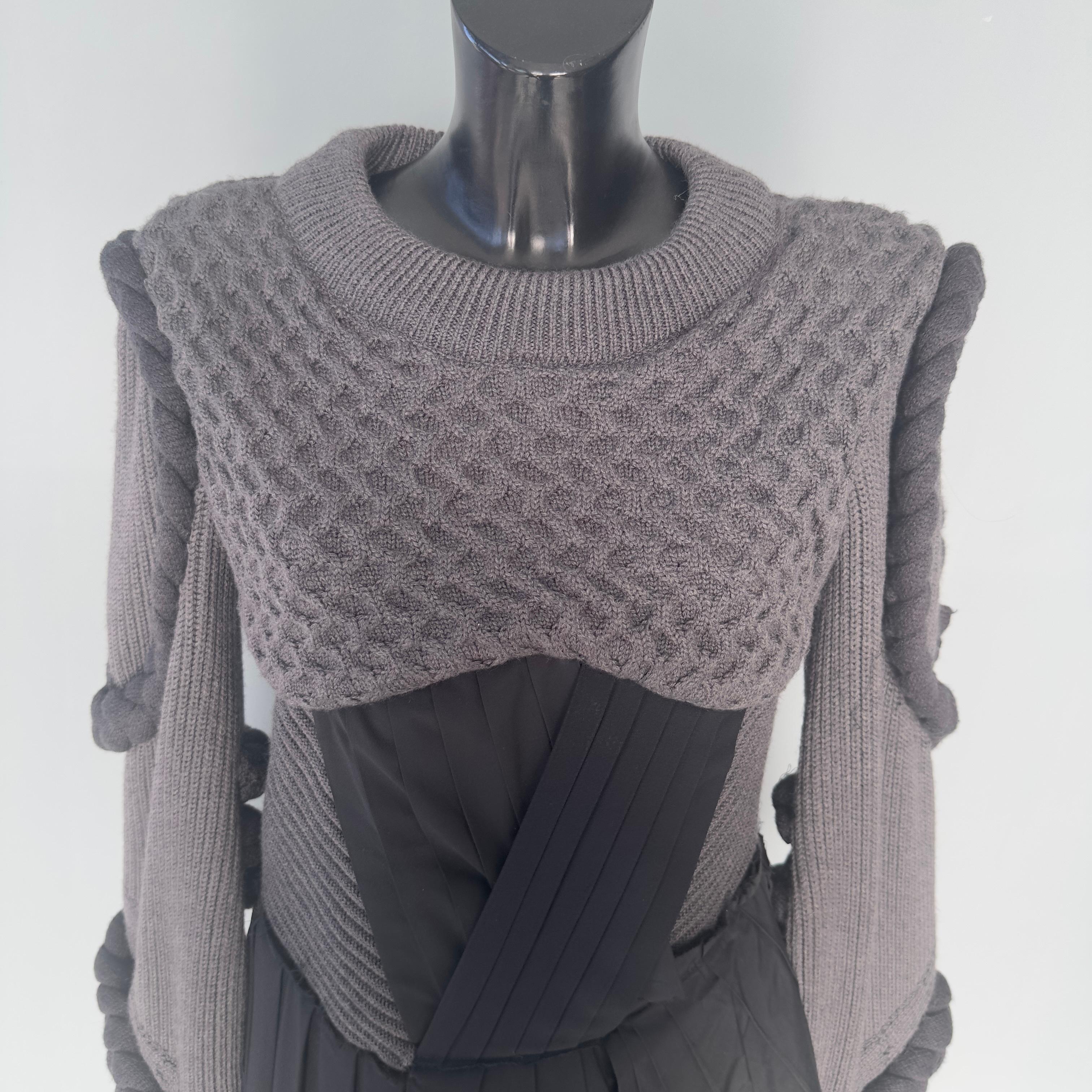 Ports 1961 prototype dress-shirt in wool and pleated fabric, Italy 2020 In New Condition For Sale In Basaluzzo, IT