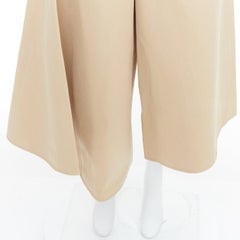 PORTS 1961 beige Baumwolle asymmetrisch weit geschnittene Culottes Hose IT38 XS