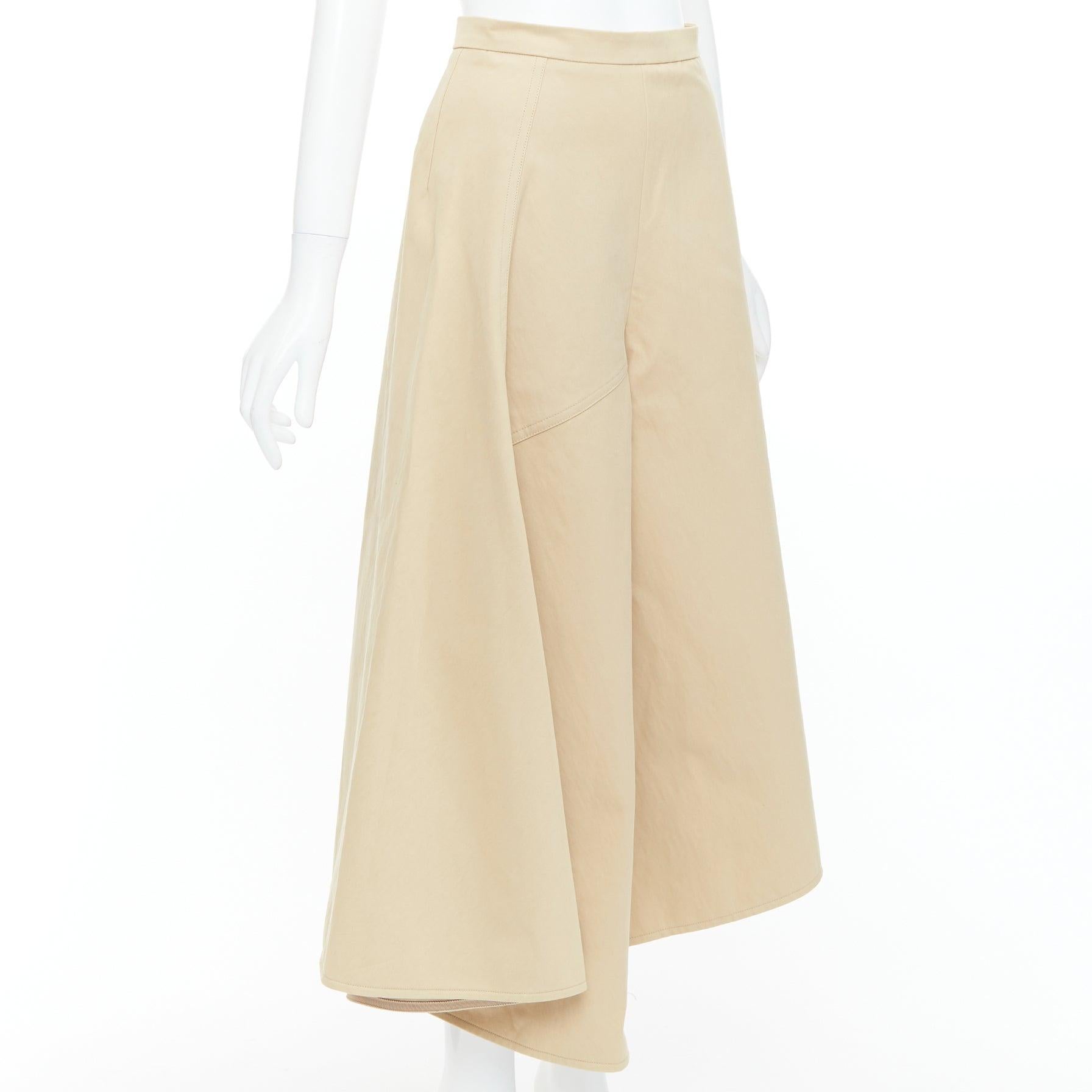 PORTS 1961 beige Baumwolle asymmetrisch weit geschnittene Culottes Hose IT38 XS (Beige) im Angebot