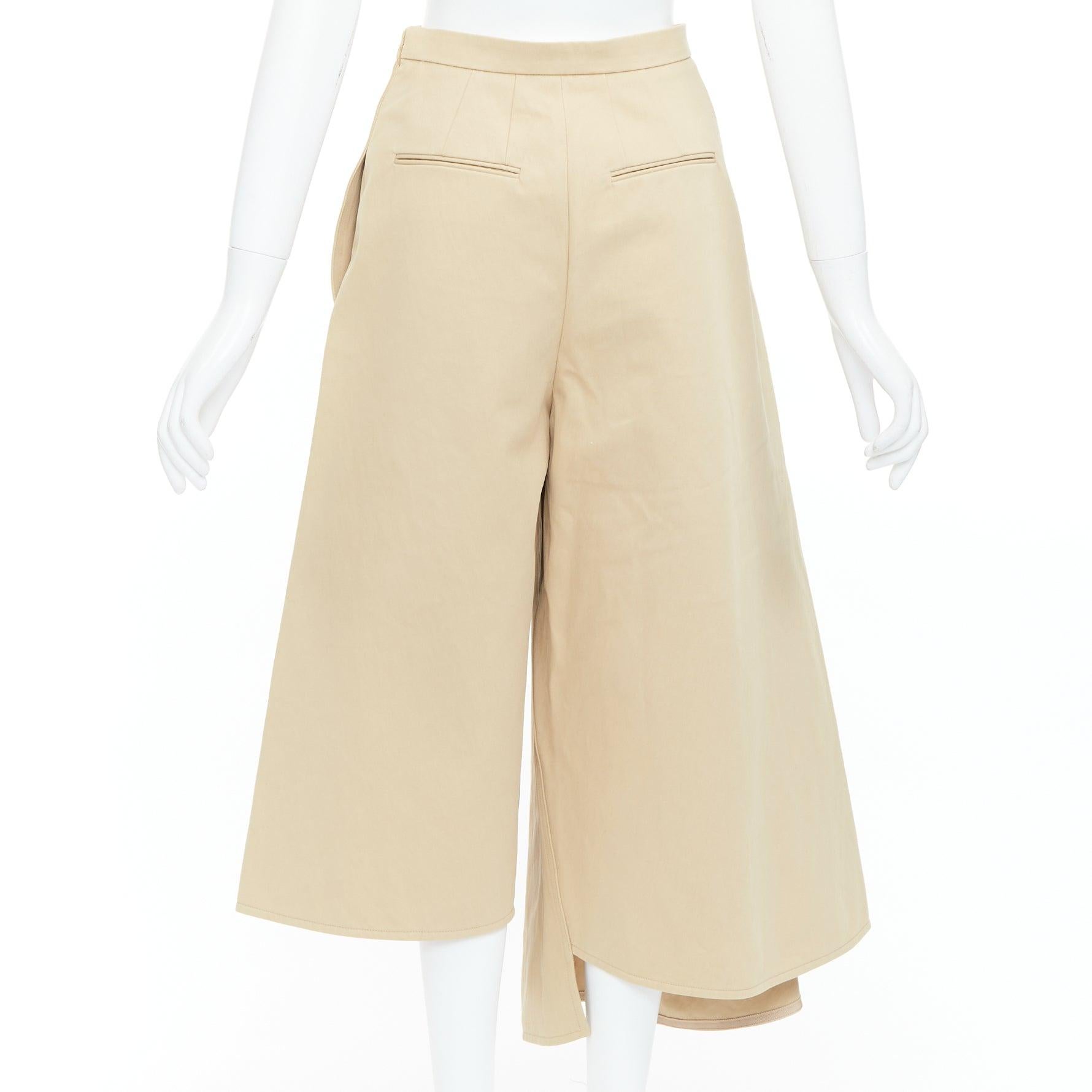 PORTS 1961 beige Baumwolle asymmetrisch weit geschnittene Culottes Hose IT38 XS Damen im Angebot