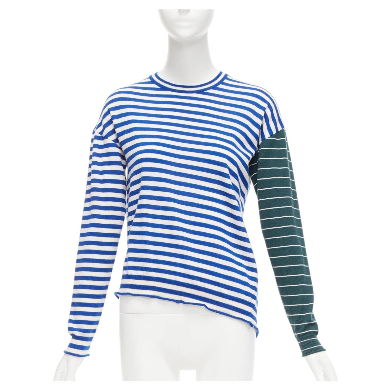 PORTS 1961 jersey azul blanco verde rayas dobladillo asimétrico en venta