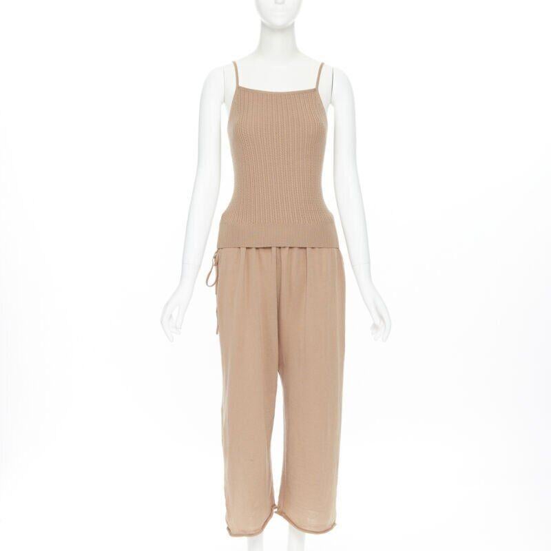 PORTS 1961 merino wool knitted camisole wrap caridgan trouser travel pouch set In New Condition In Hong Kong, NT