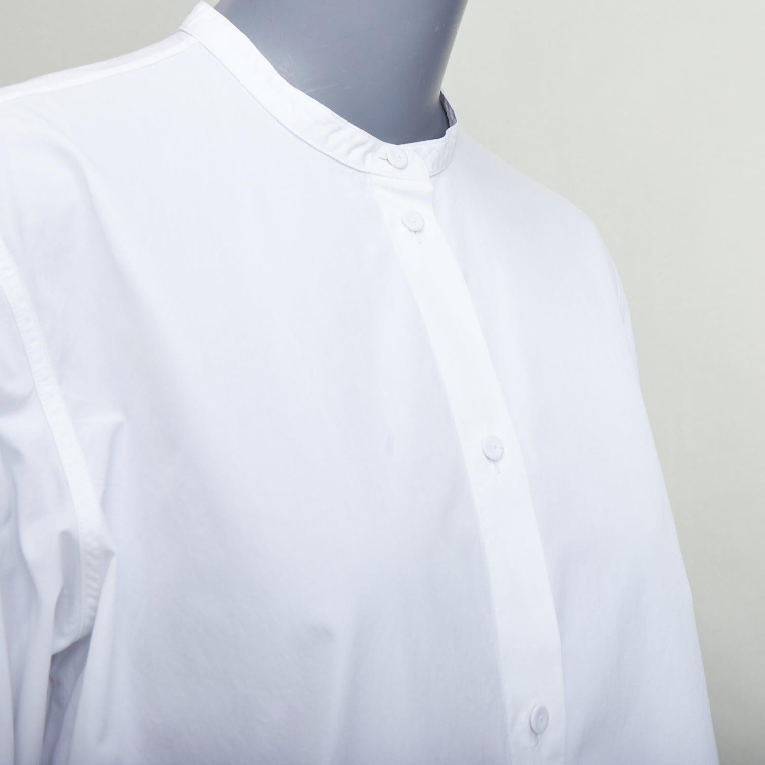 PORTS 1961 SHIRT white cotton front slit deconstructed button down top IT40 S For Sale 2