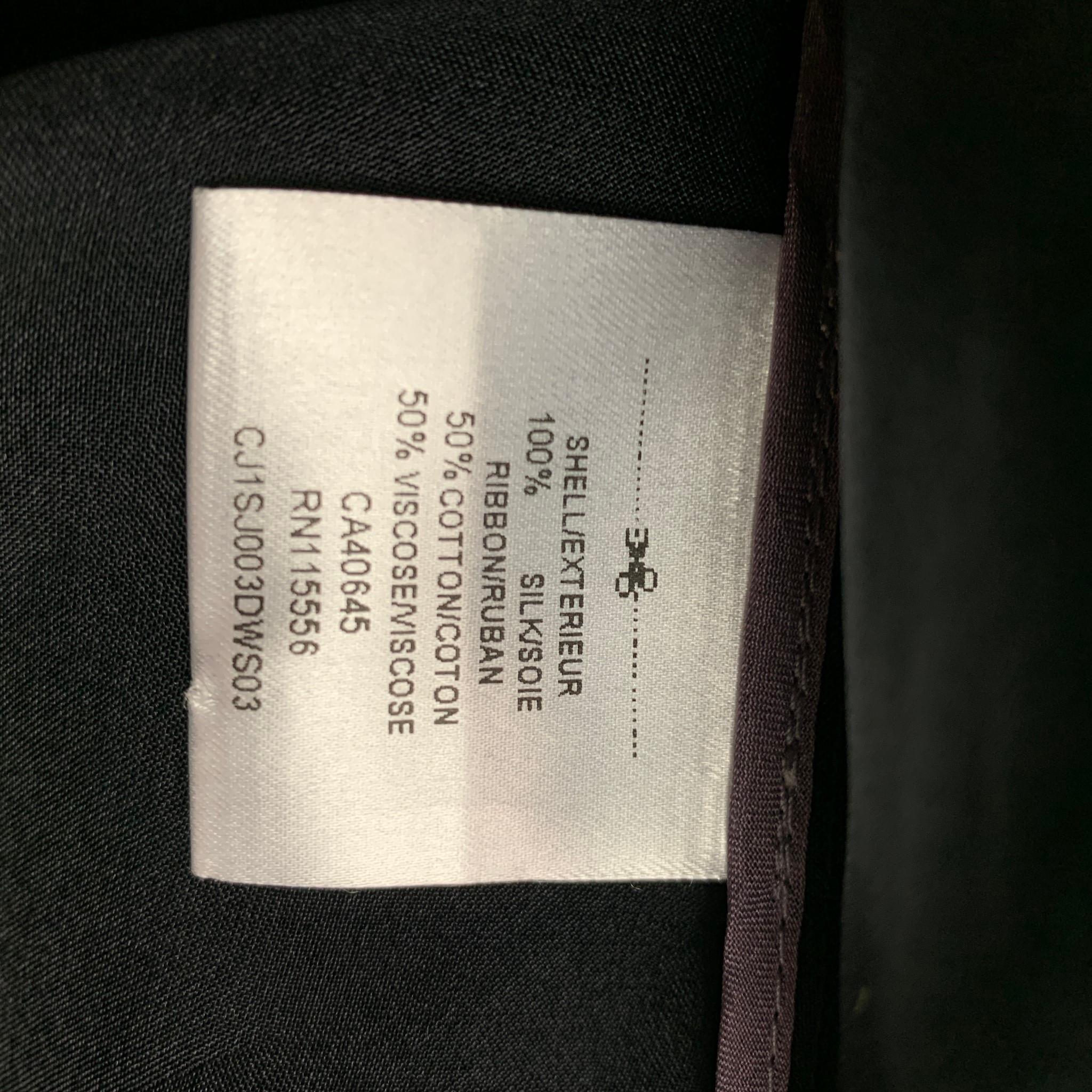 PORTS 1961 Size 10 Black Silk See Through Notch Lapel Jacket In Good Condition In San Francisco, CA