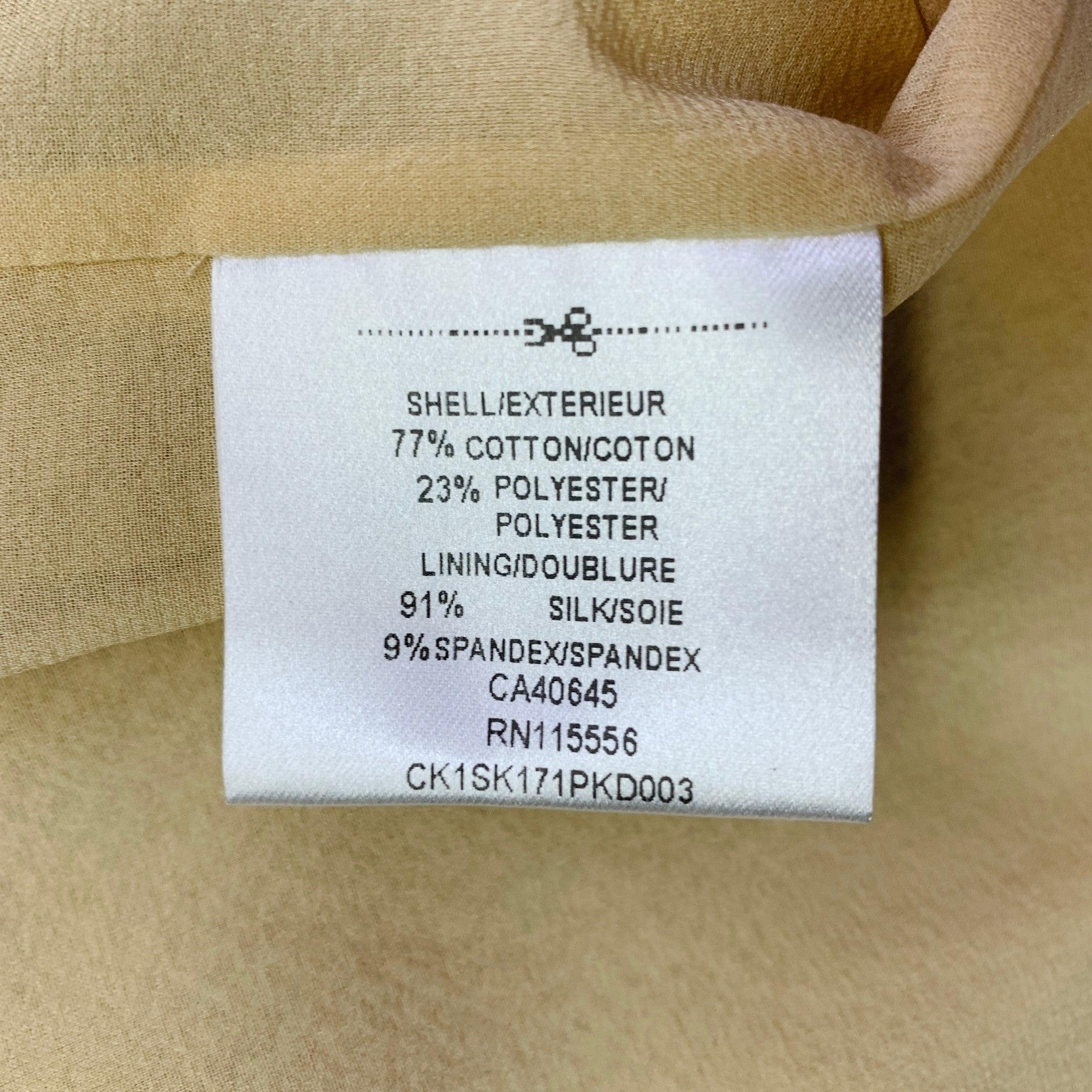 PORTS 1961 Talla L Vestido de manga corta de punto de mezcla de algodón dorado en venta 5