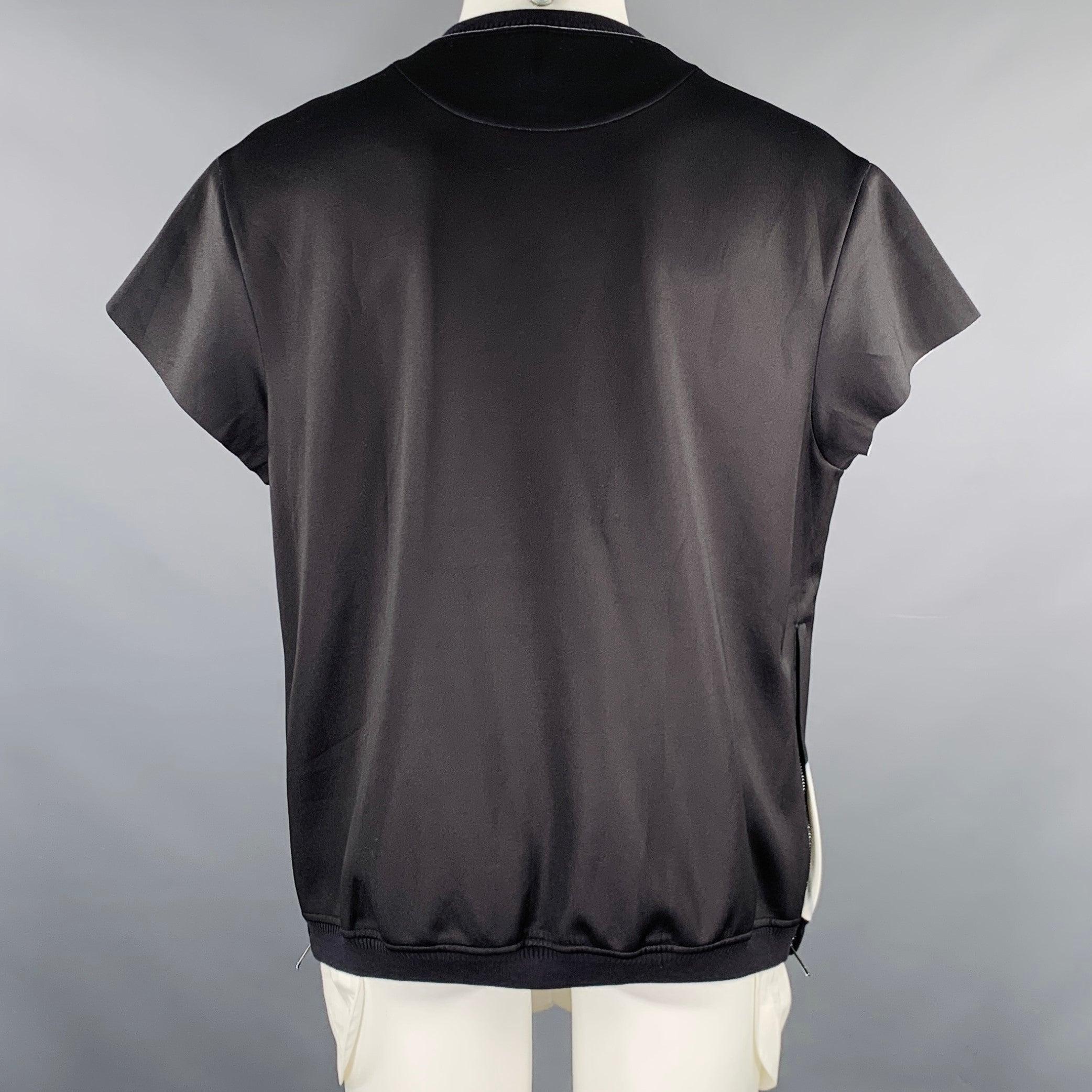 Men's PORTS 1961 Size S Warhol Black White Polyester Blend Short Sleeve Pullover For Sale