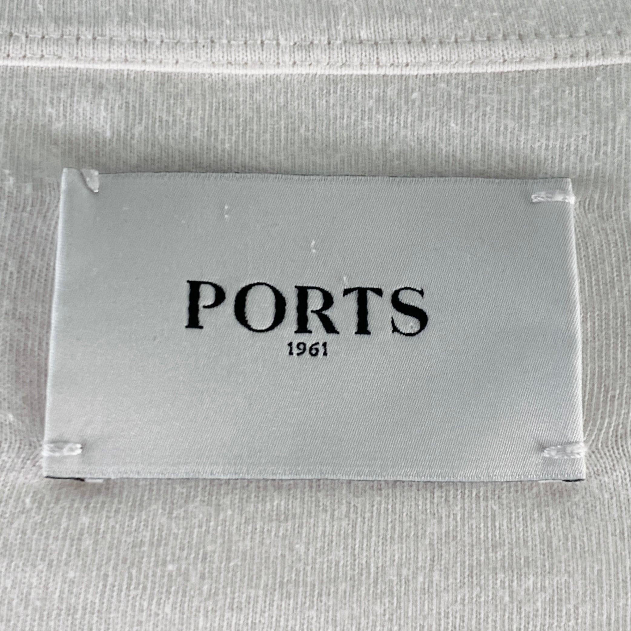 Men's PORTS 1961 Size XL White Black Red Heart Print Cotton Crew Neck T-shirt