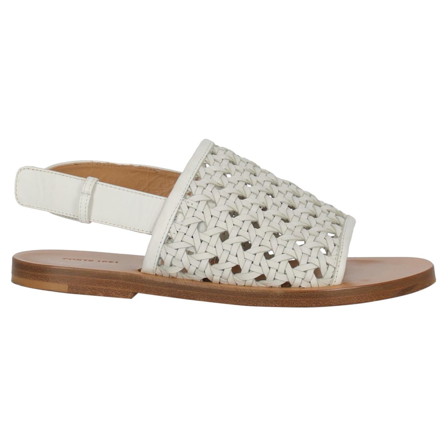 Ports 1961 Women  Sandals White Leather IT 37 For Sale