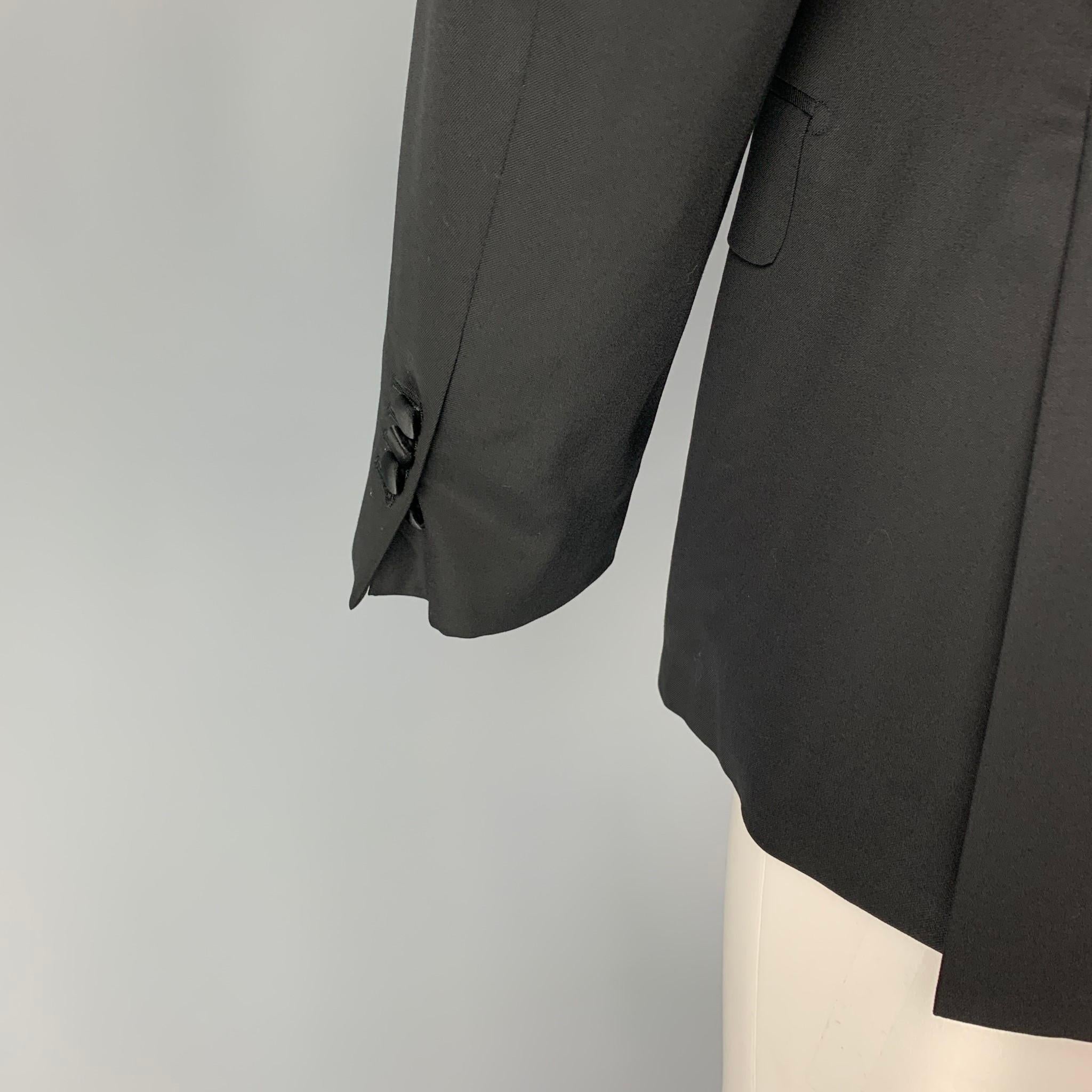 Men's PORTS INTERNATIONAL Size 40 Black Wool Tuxedo Sport Coat
