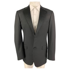 PORTS INTERNATIONAL Size 40 Black Wool Tuxedo Sport Coat