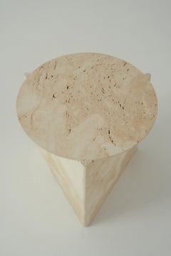 Portsea Side Table by Daniel Boddam, Travertine
