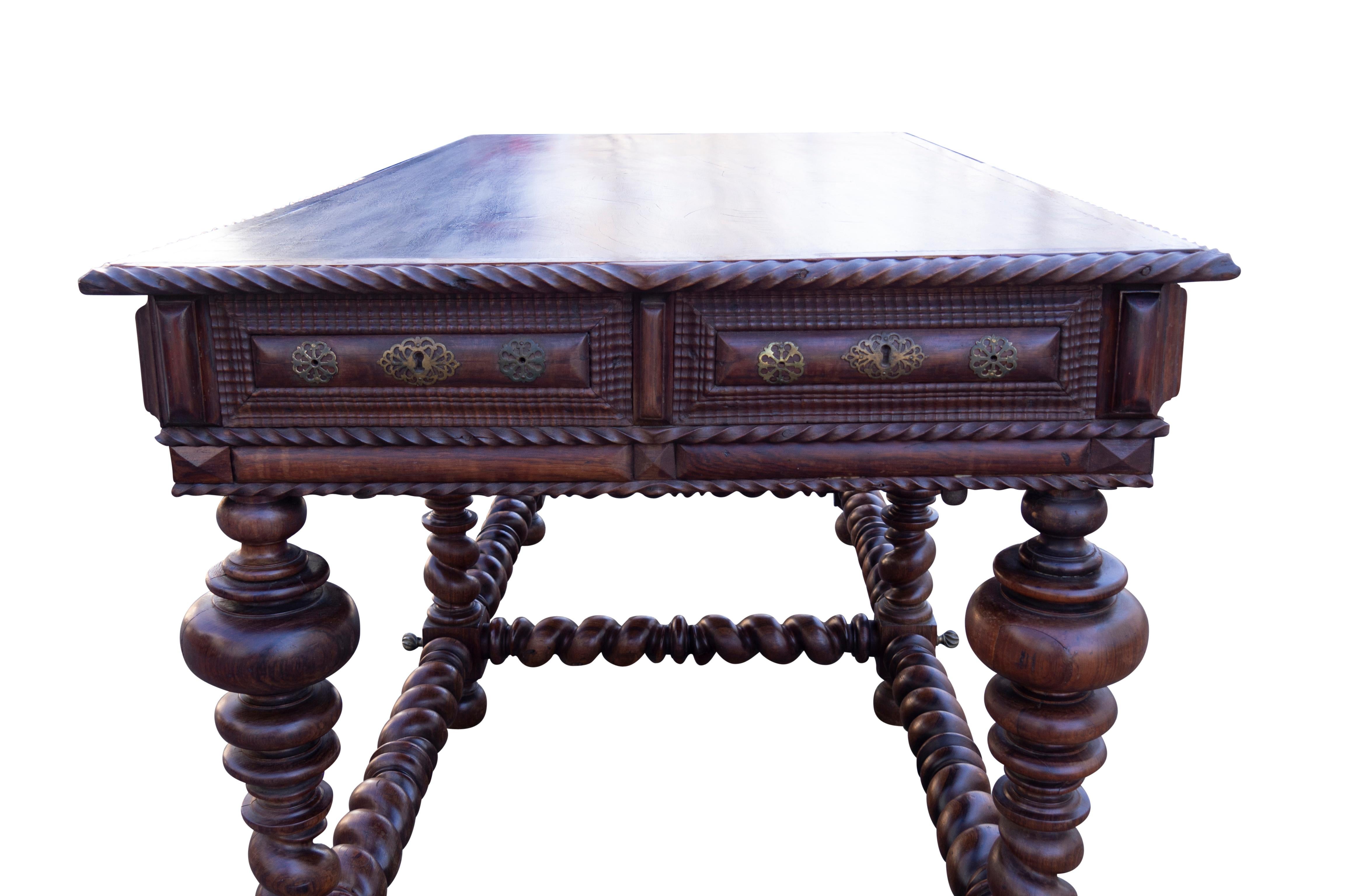 Portugese/Brazilian Colonial Rosewood Center Table For Sale 4