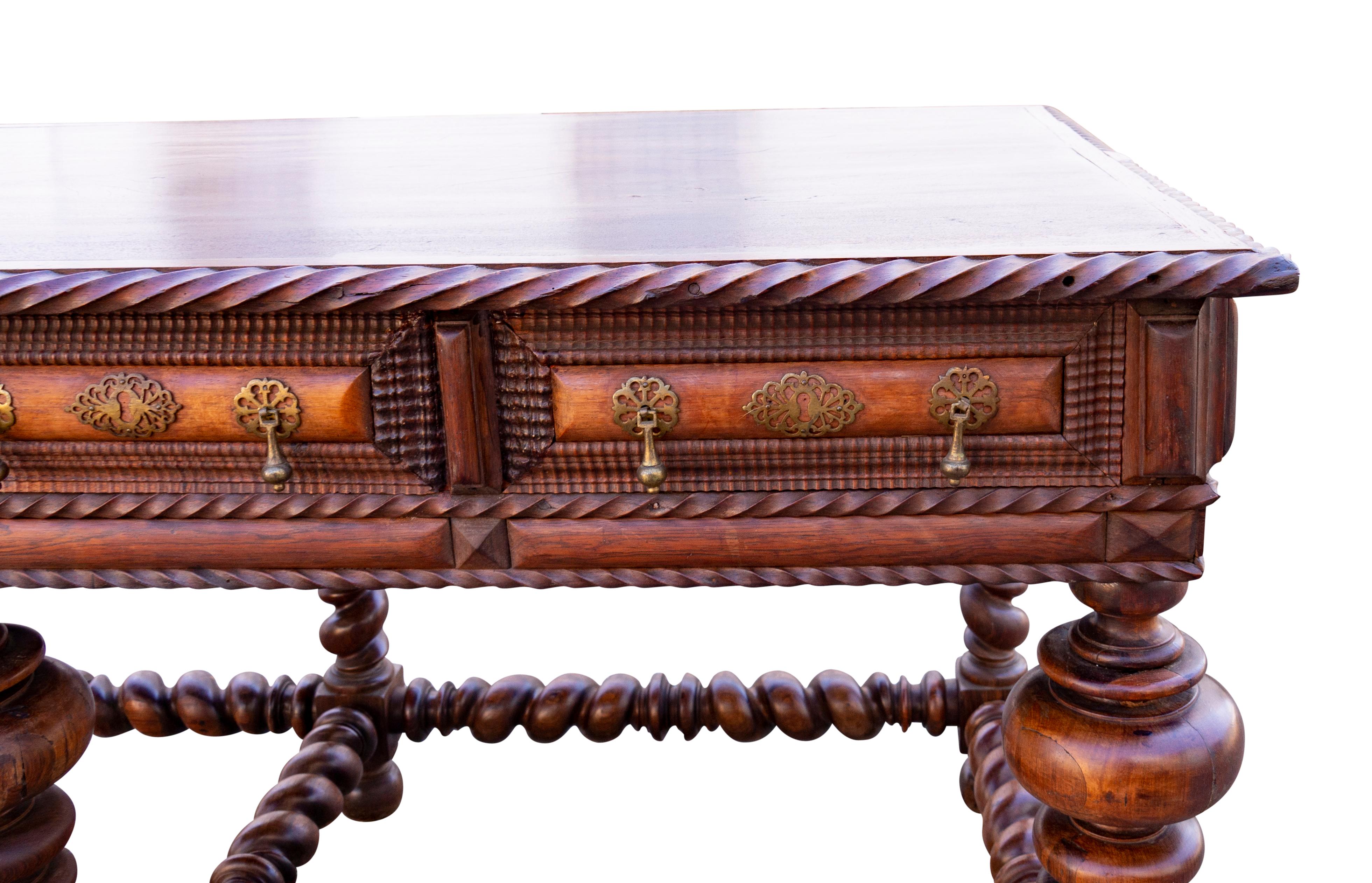 Portugese/Brazilian Colonial Rosewood Center Table For Sale 7
