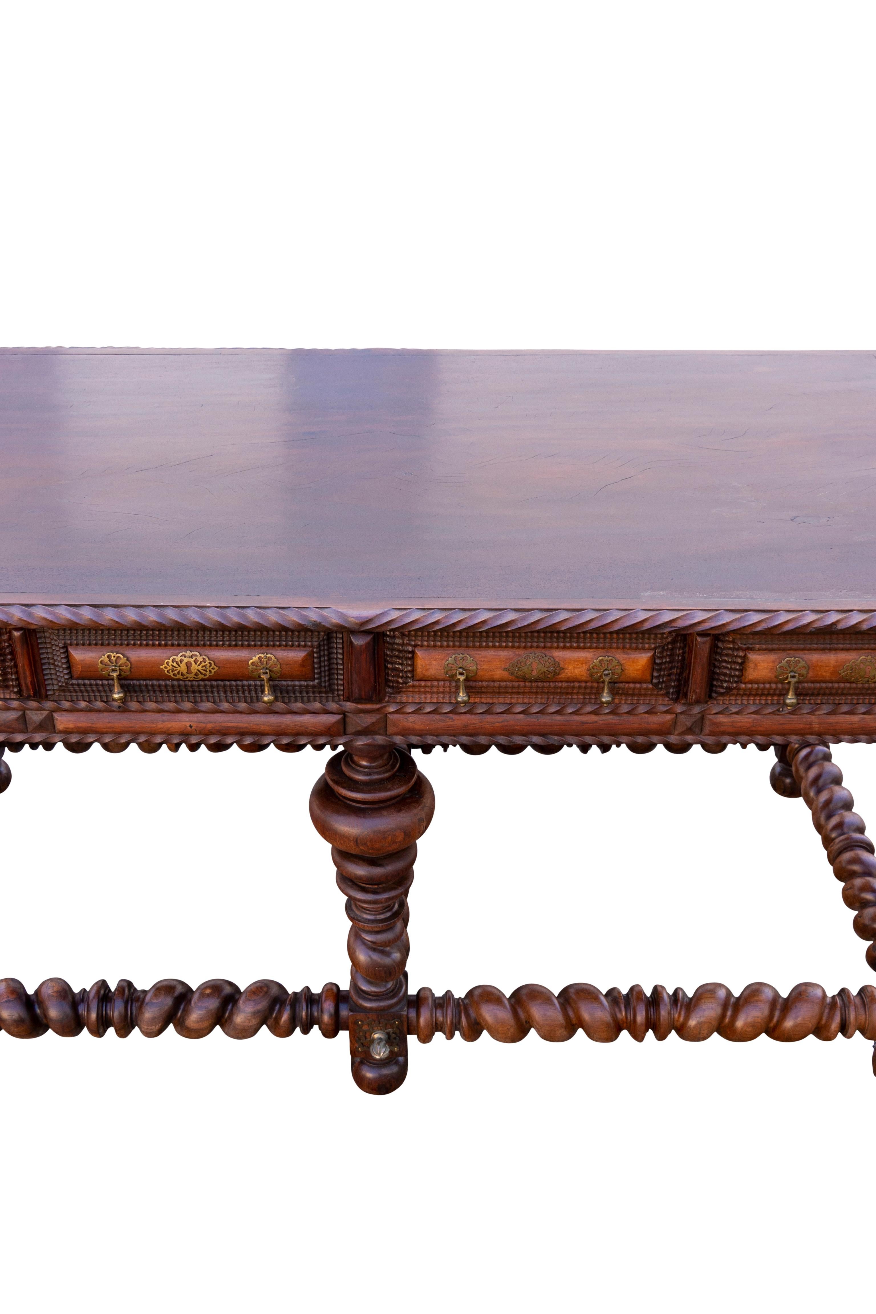 Portugese/Brazilian Colonial Rosewood Center Table For Sale 9