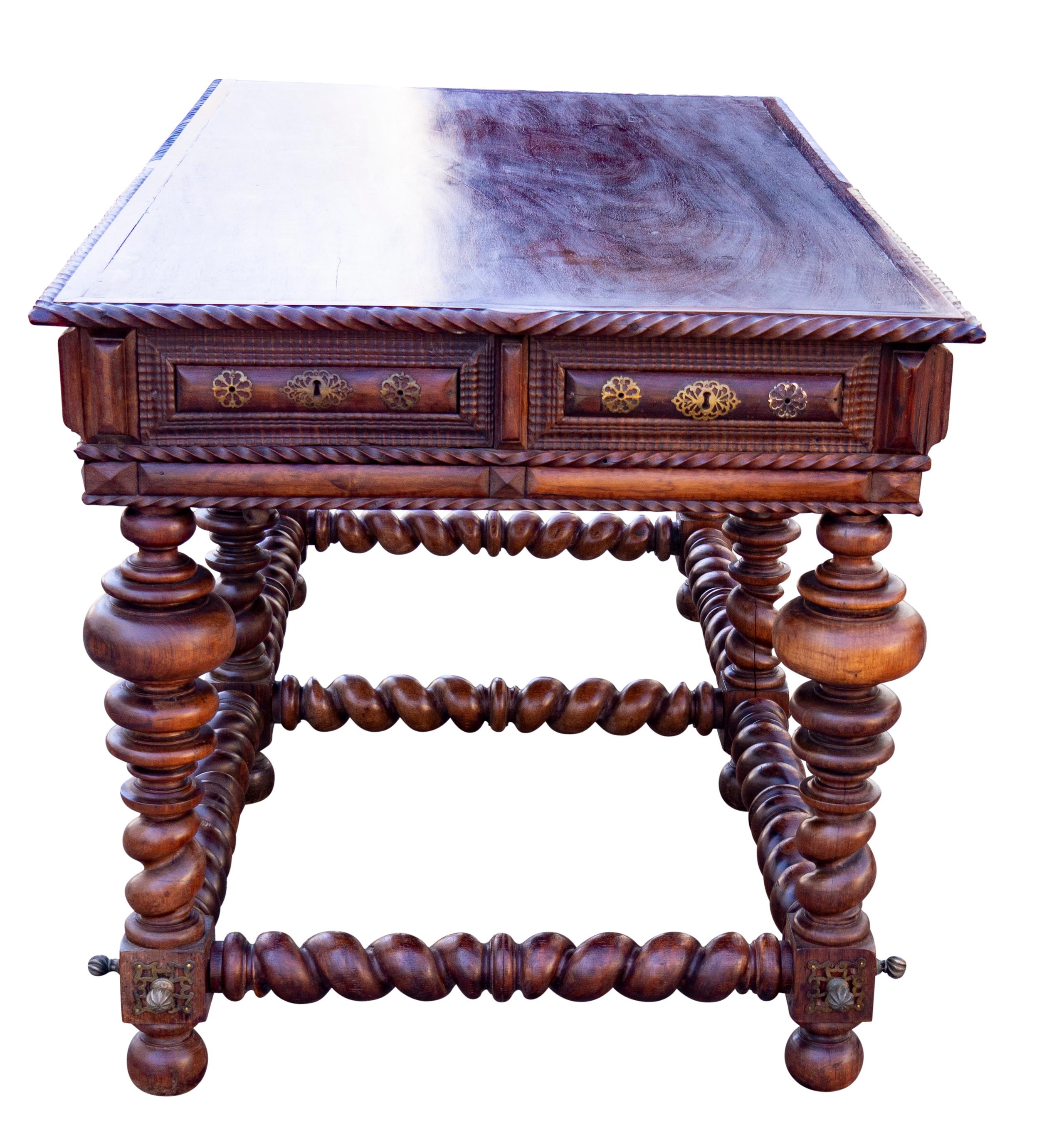 19th Century Portugese/Brazilian Colonial Rosewood Center Table For Sale