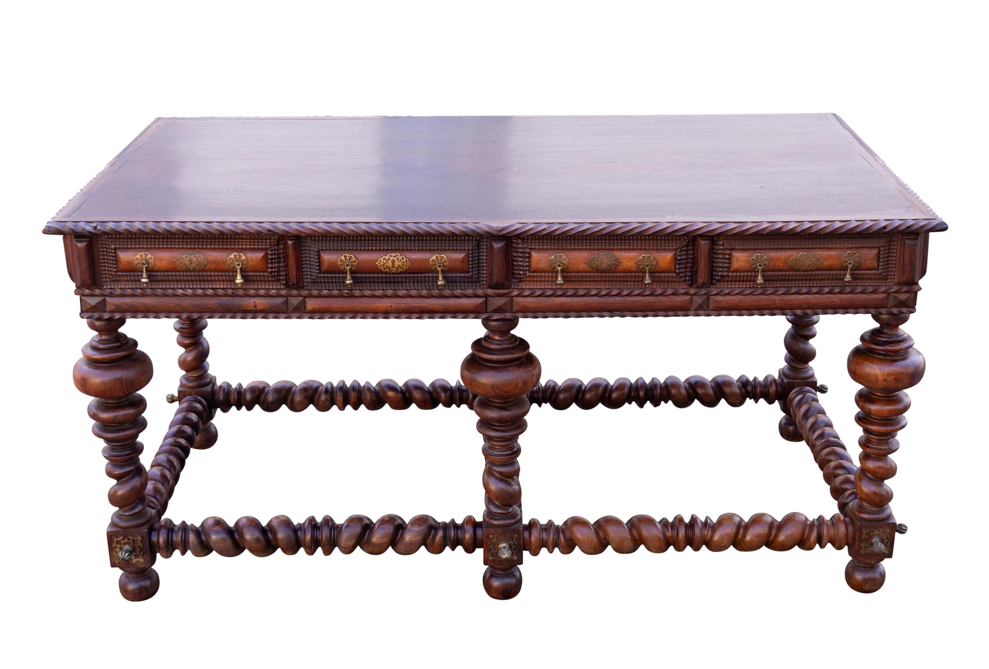 Portugese/Brazilian Colonial Rosewood Center Table For Sale 1