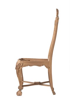 Cadre italien sculpté à la main de style chippendale portugais