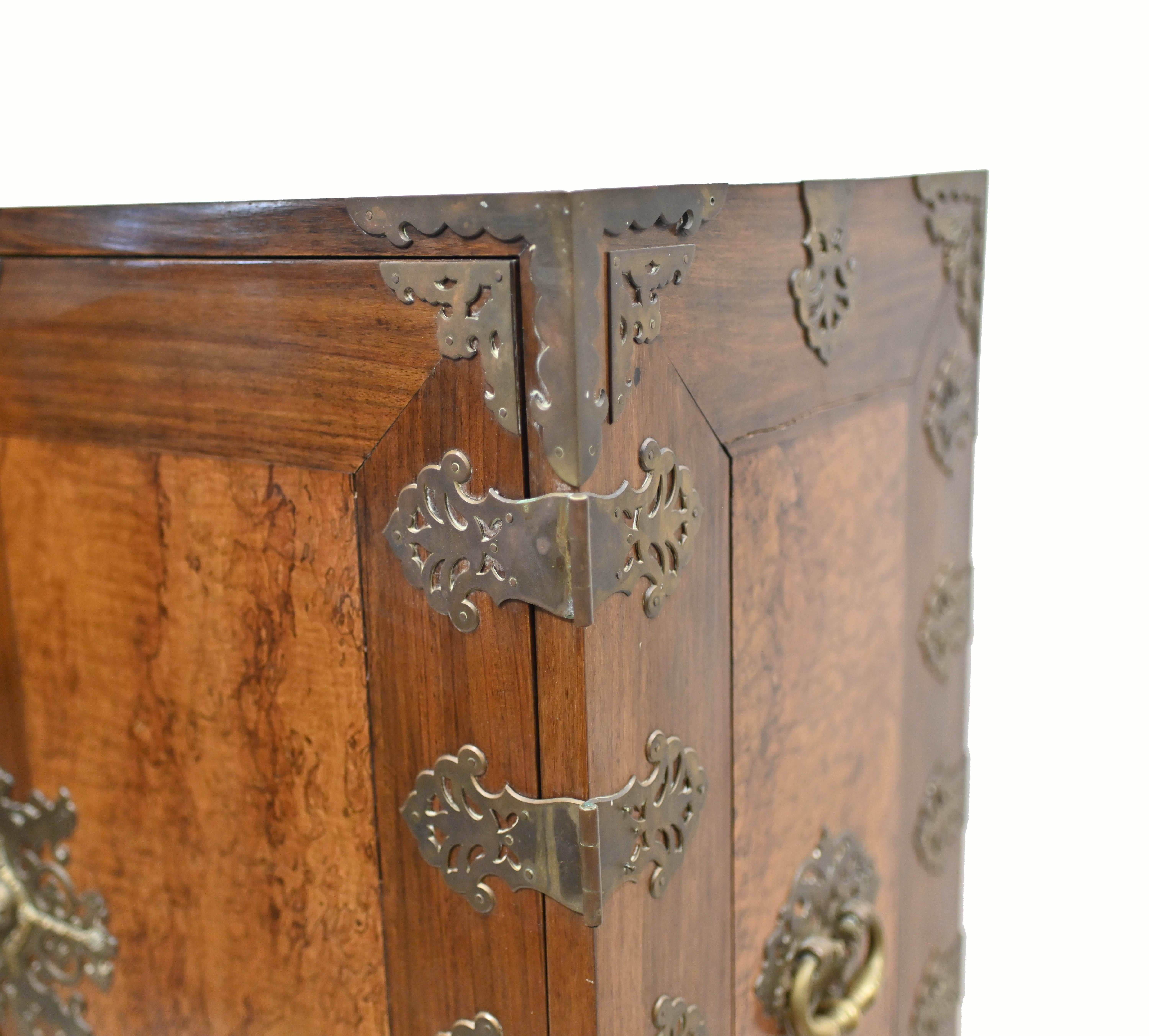 Late 19th Century Portugese Collectors Cabinet Chest on Stand Coromandel 1880 For Sale