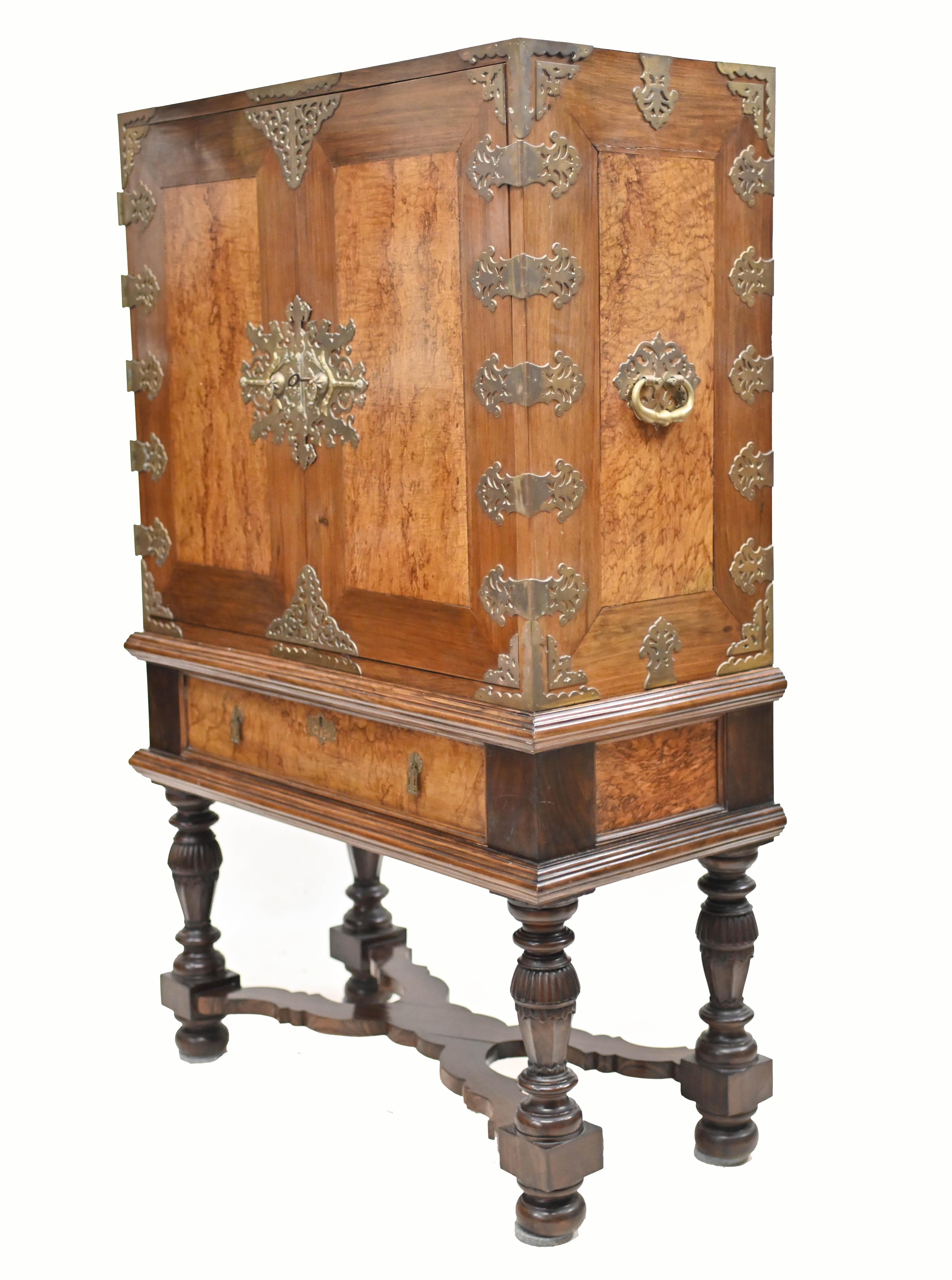Portugese Collectors Cabinet Chest on Stand Coromandel 1880 For Sale 4