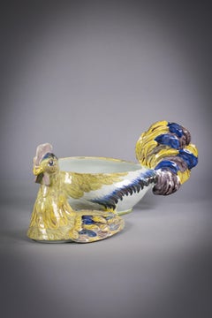 Portugese Faience Hen Tureen, Rato Factory, circa 1765