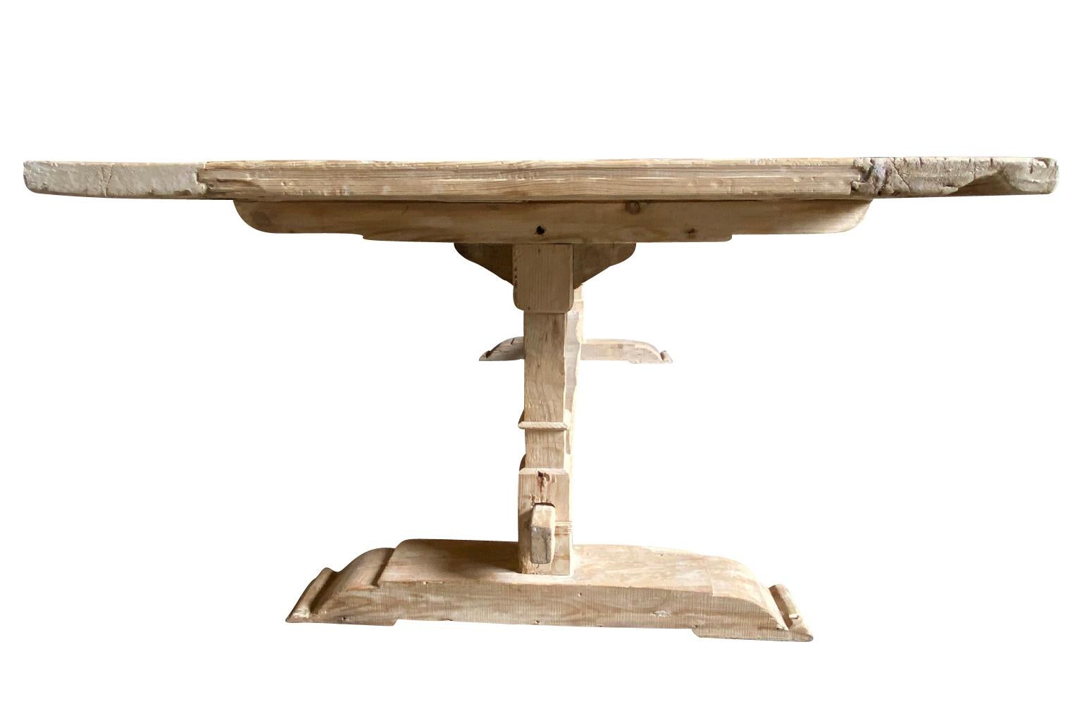 Pine Portuguese 17th Century Style Farm House Table For Sale