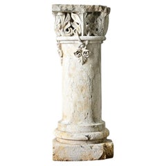 Portuguese 18th Century Carved Stone Column