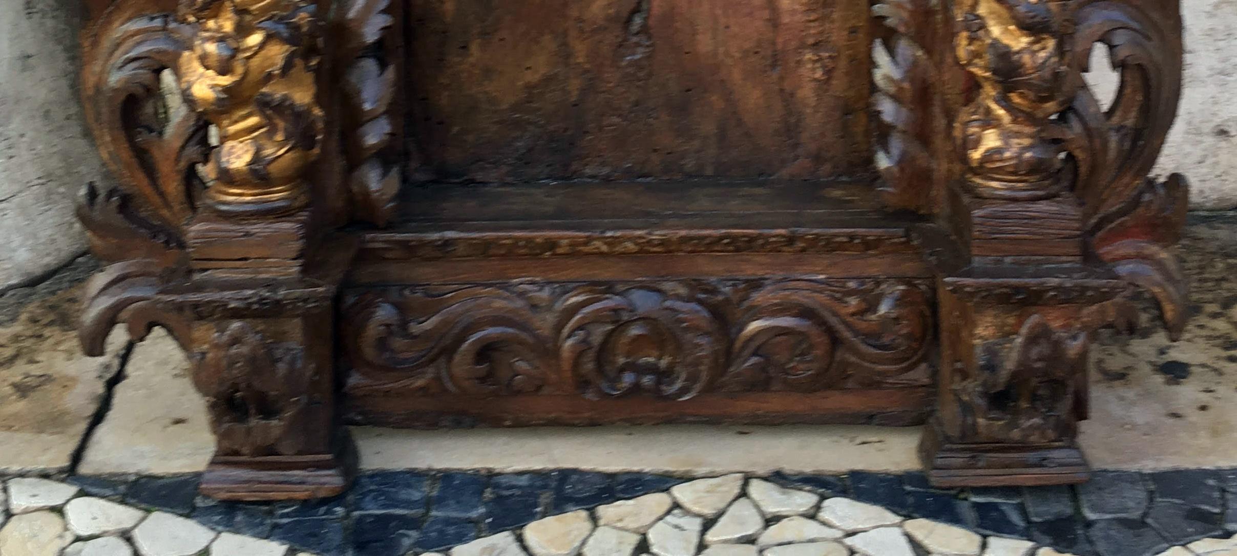Portuguese, 18th Century Carved Wood Oratory 1
