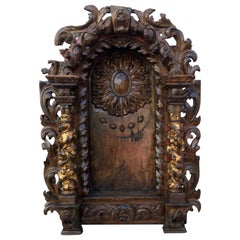 Portuguese, 18th Century Carved Wood Oratory