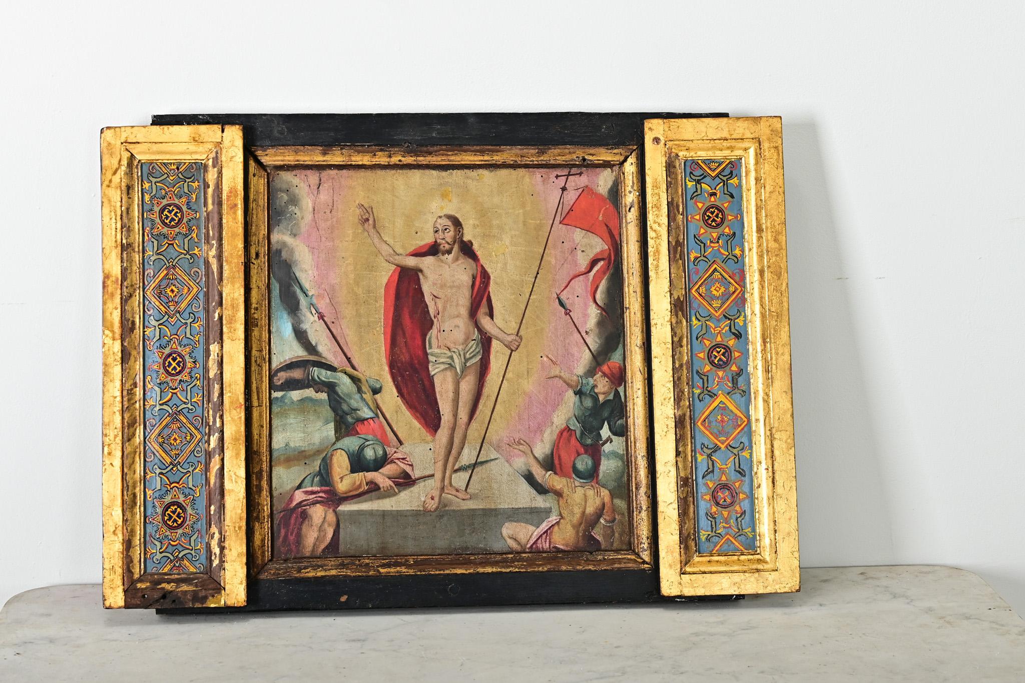 Autre Peinture portugaise du XVIIIe siècle représentant le Christ d'une église en vente