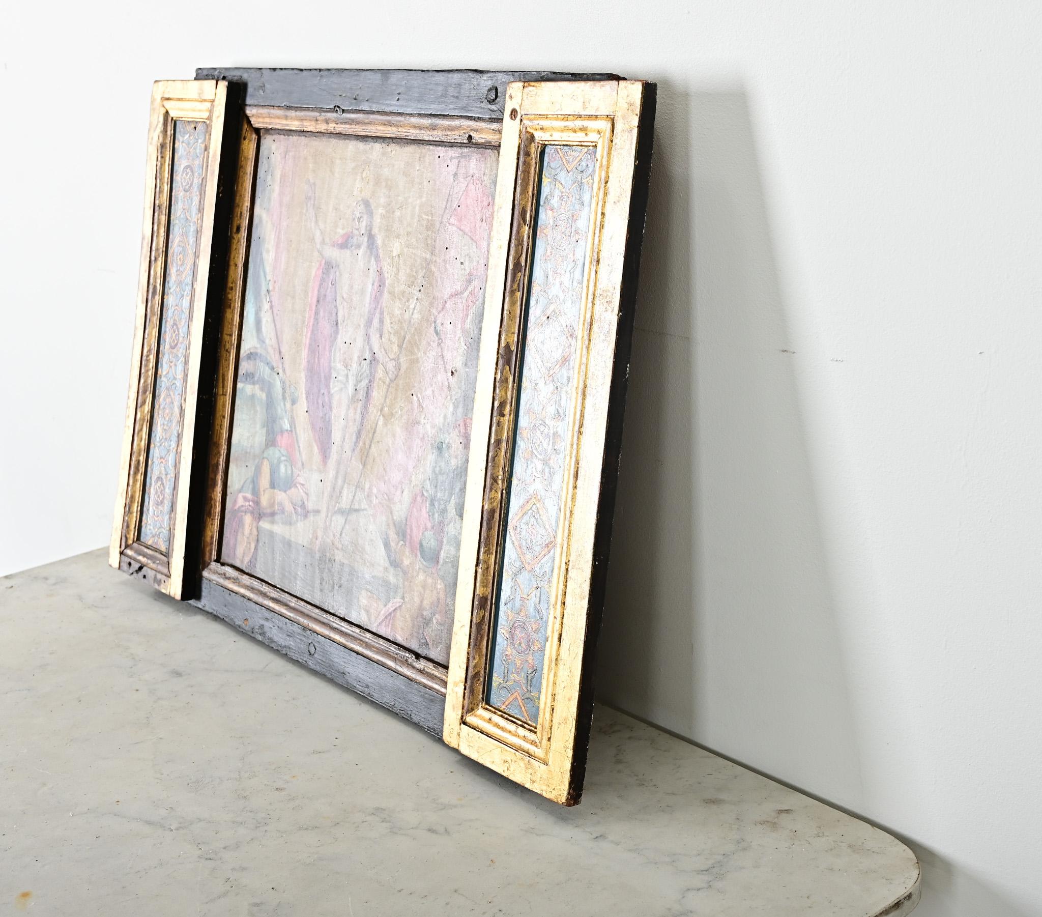 XVIIIe siècle et antérieur Peinture portugaise du XVIIIe siècle représentant le Christ d'une église en vente