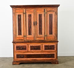 Portuguese 18th Century Faux Bois Painted Cabinet