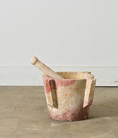 Portuguese 18th Century Hand-carved Marble Mortar