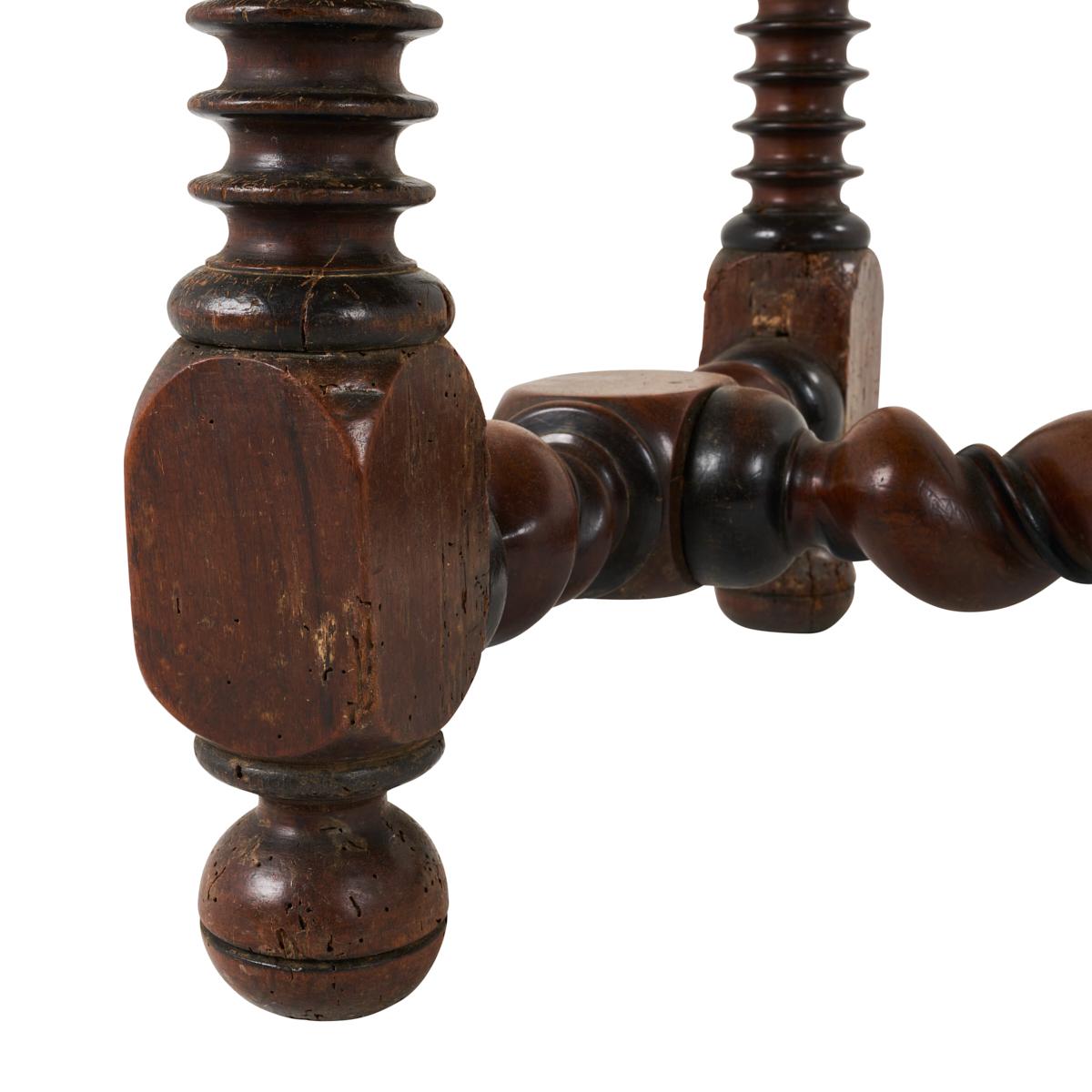 18th Century and Earlier Portuguese 18th Century Louis XIII Style Table with Barley Twist Legs For Sale