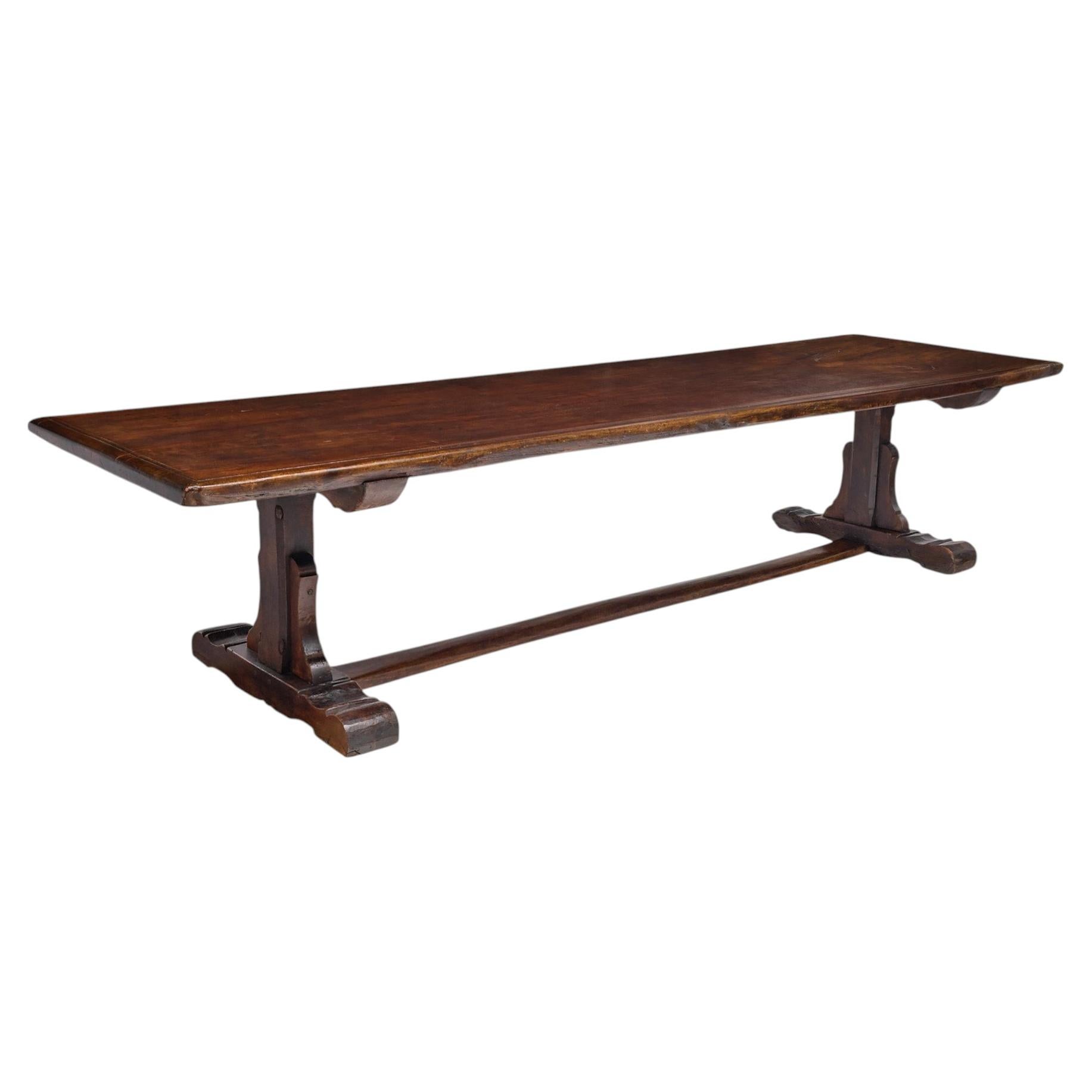 18th Century Antique Portuguese Monastery Table, Solid Mahogany