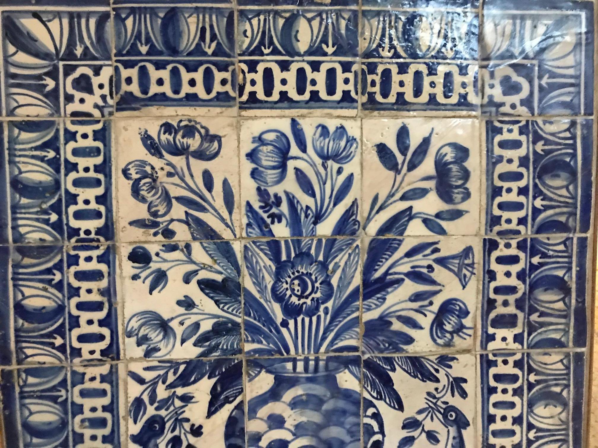 Ceramic Portuguese 18th Century Tile Panel 