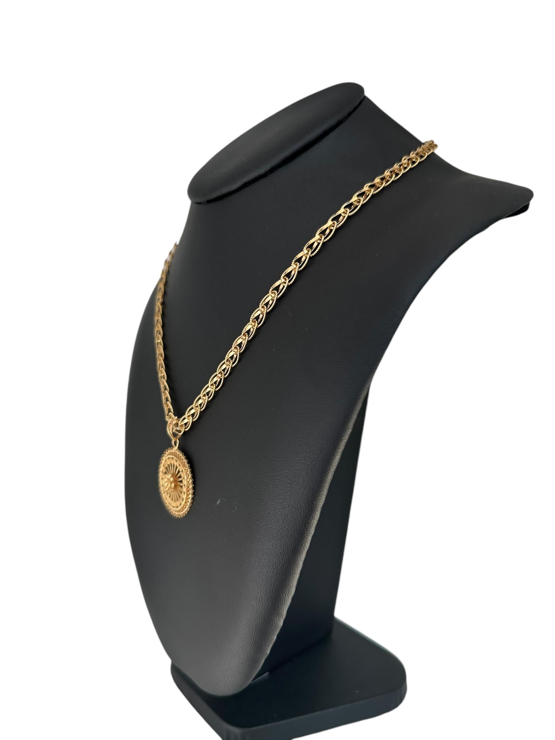 Portugiesische Halskette aus 19 Karat Gelbgold im Zustand „Hervorragend“ im Angebot in Esch sur Alzette, Esch-sur-Alzette