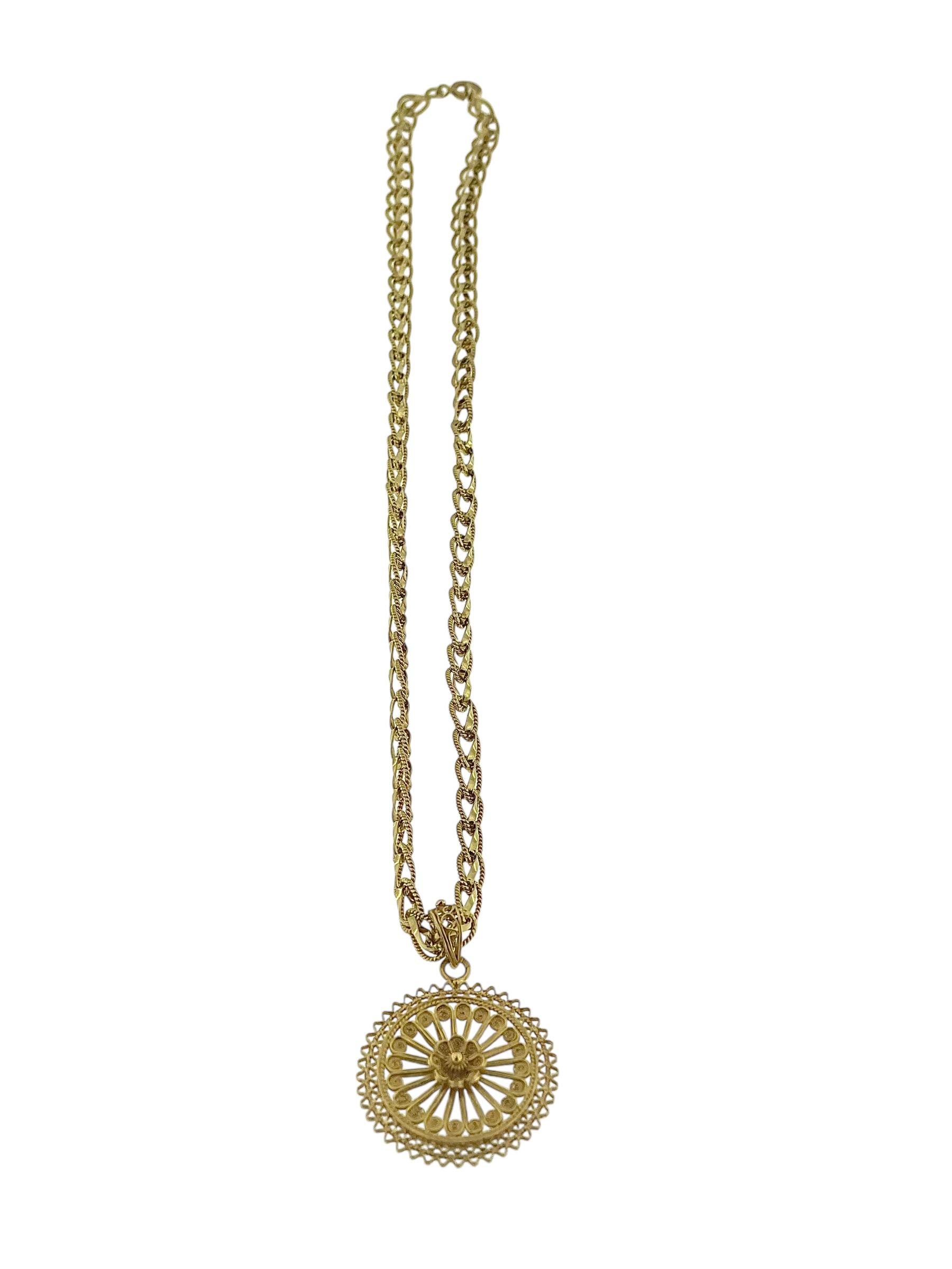 Portugiesische Halskette aus 19 Karat Gelbgold für Damen oder Herren im Angebot