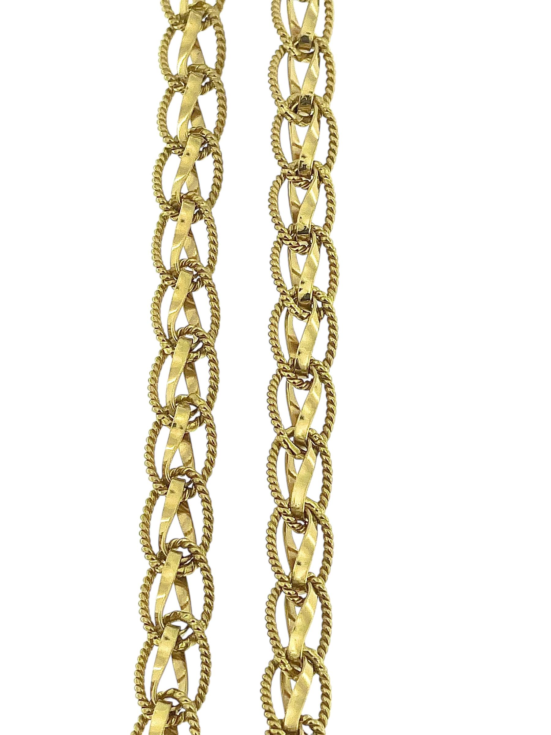 Portugiesische Halskette aus 19 Karat Gelbgold im Angebot 1