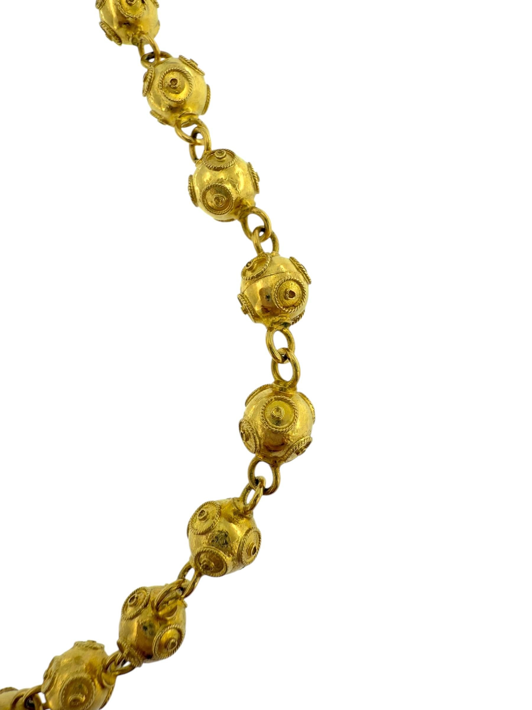 Collier traditionnel portugais en or jaune 19 carats en vente 5